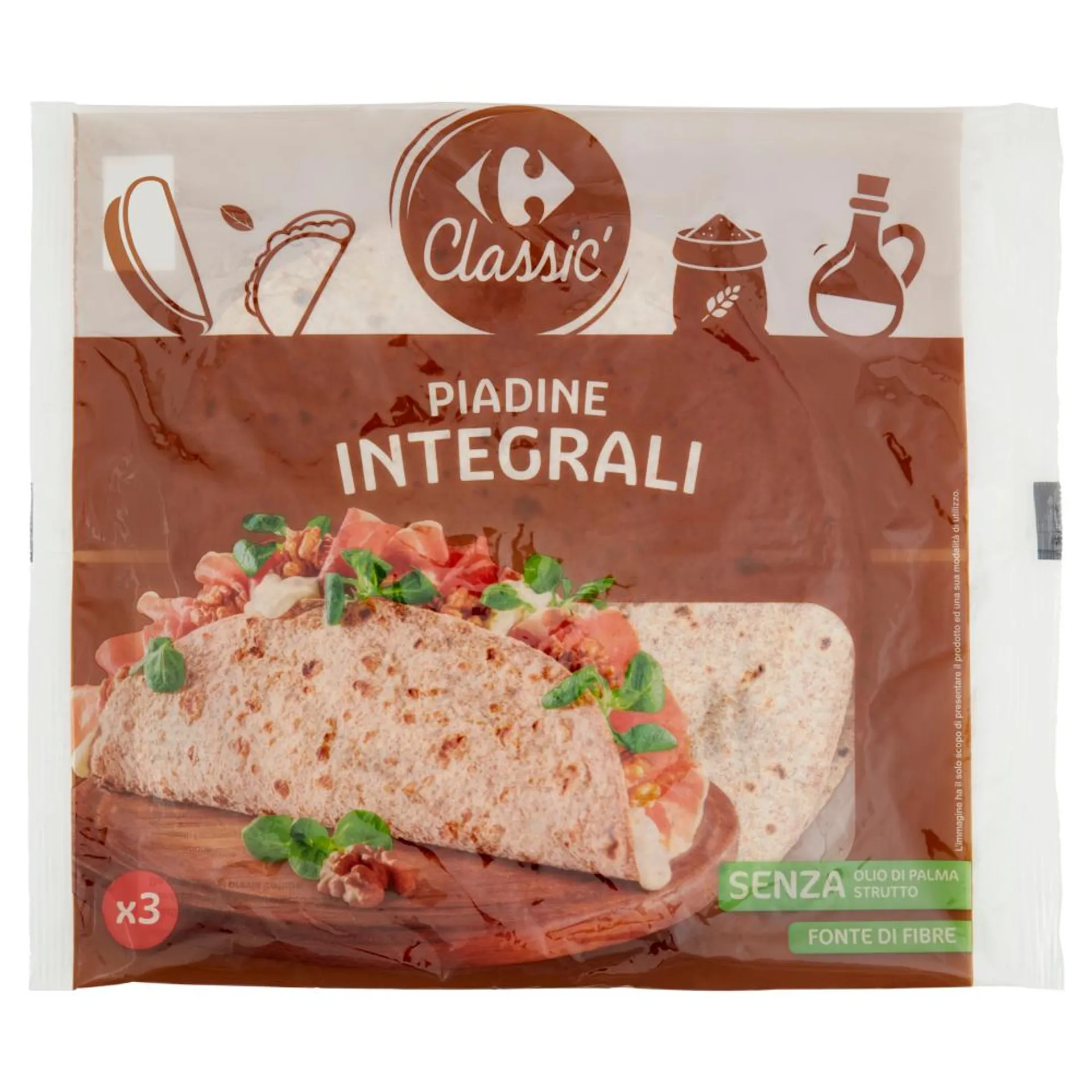 Carrefour Classic Piadine Integrali 3 x 100 g