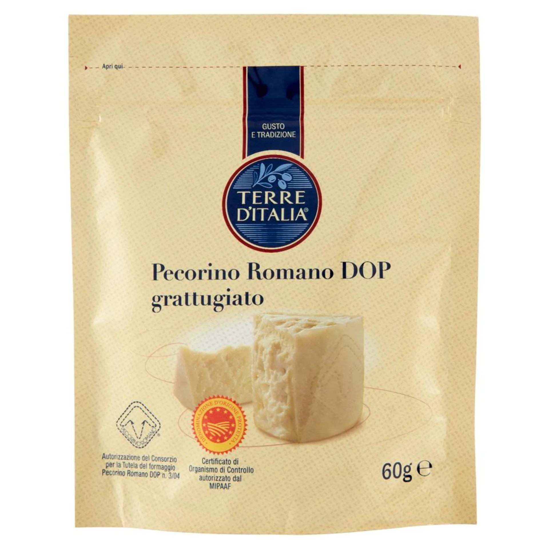 Terre d'Italia Pecorino Romano DOP grattugiato 60 g