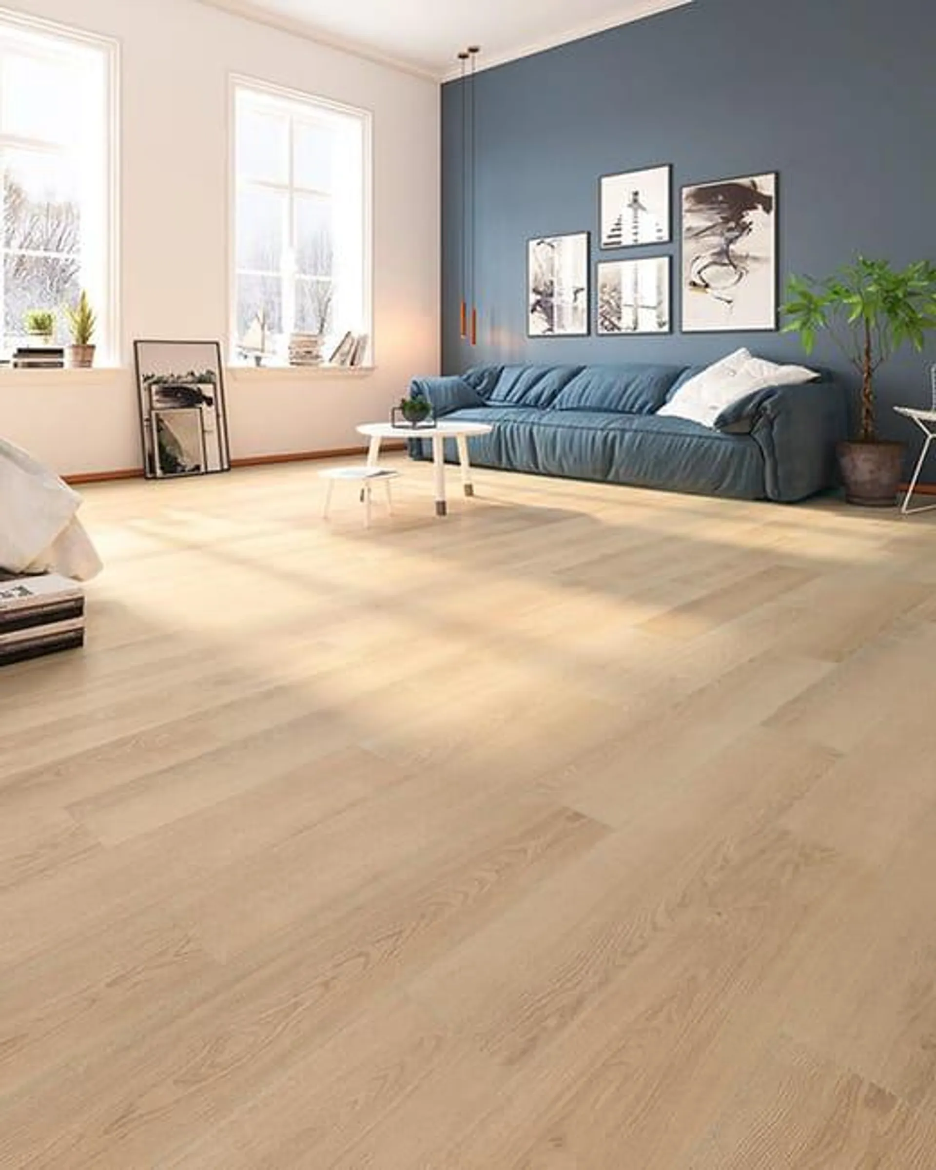 Pavimento laminato passaggio importante CLASSEN Abele rovere chiaro resistente all'acqua Sp 7 mm, confezione da 2.467 m²