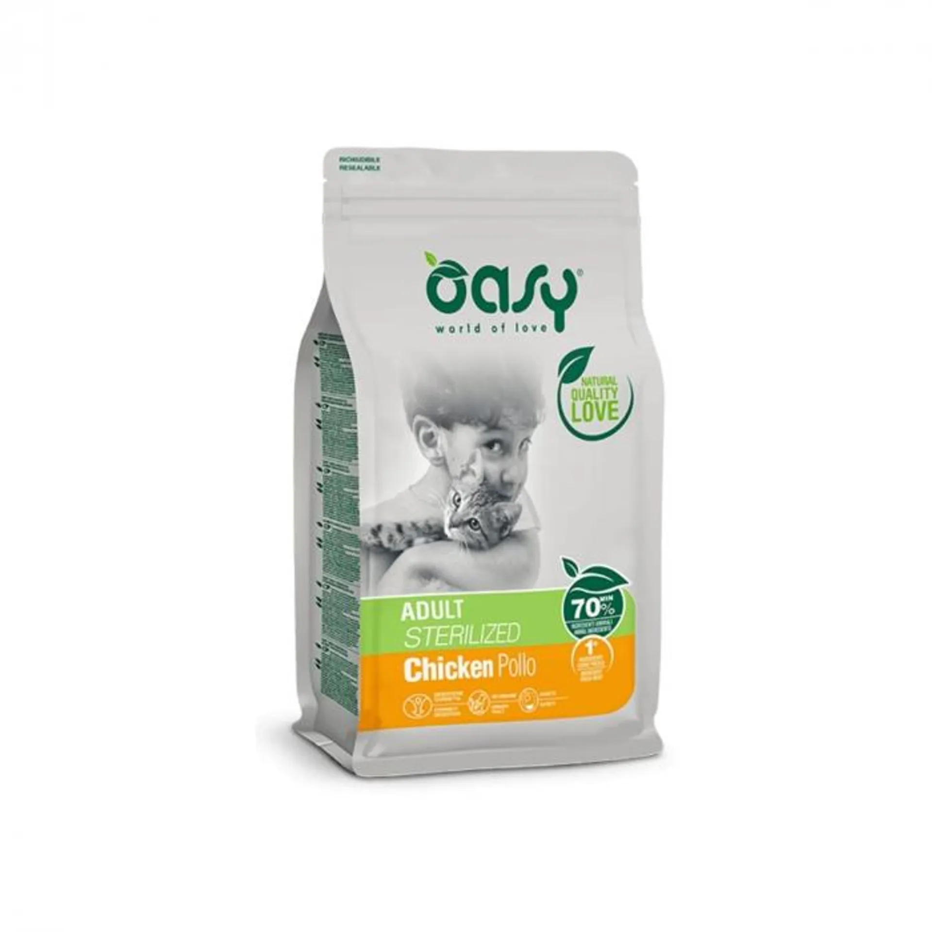 Oasy Cat Adult Sterilized croccantini per gatti sterilizzati 300g