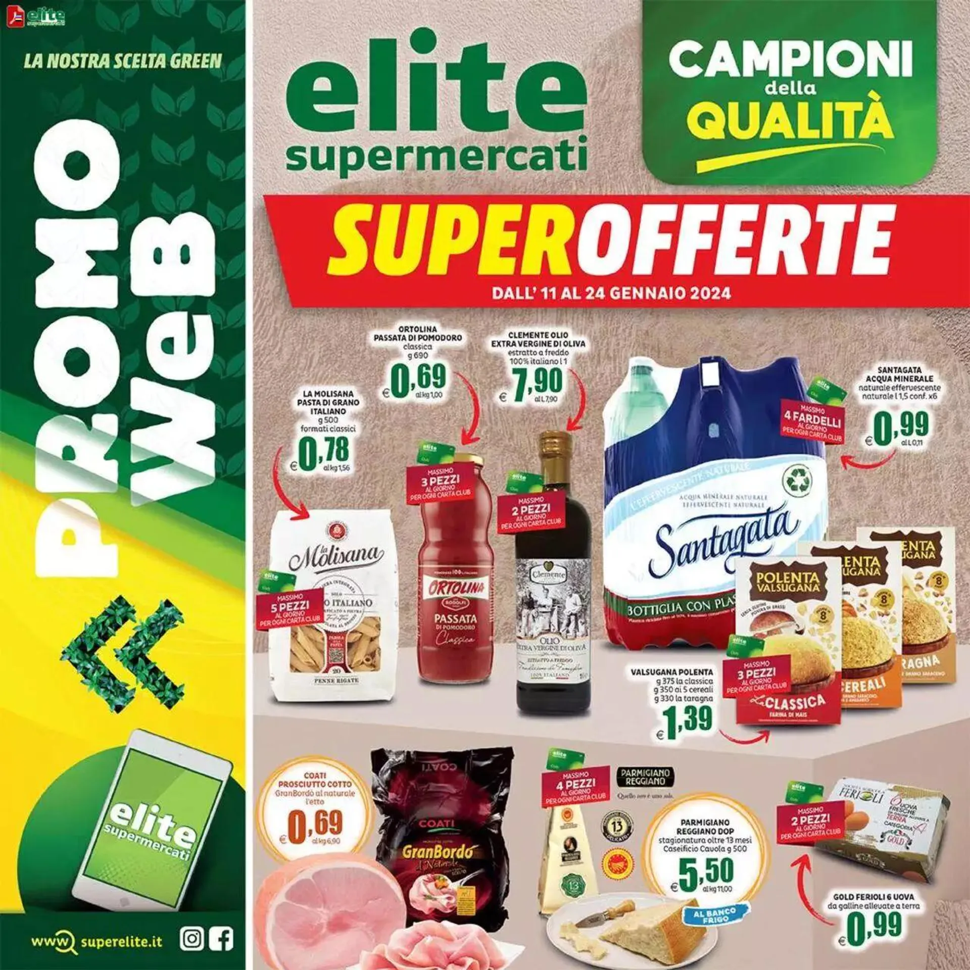 Volantino Elite Supermercati da 11 gennaio a 24 gennaio di 2024 - Pagina del volantino 1