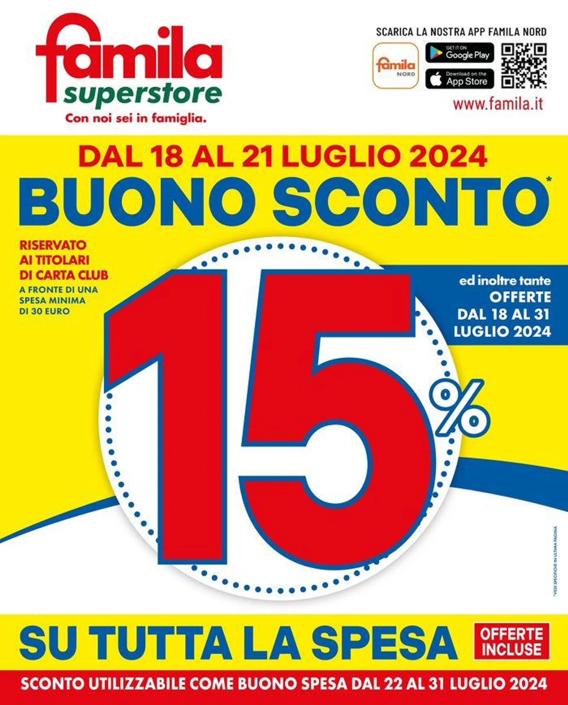 Buono sconto 15% su tutta la spesa - 1