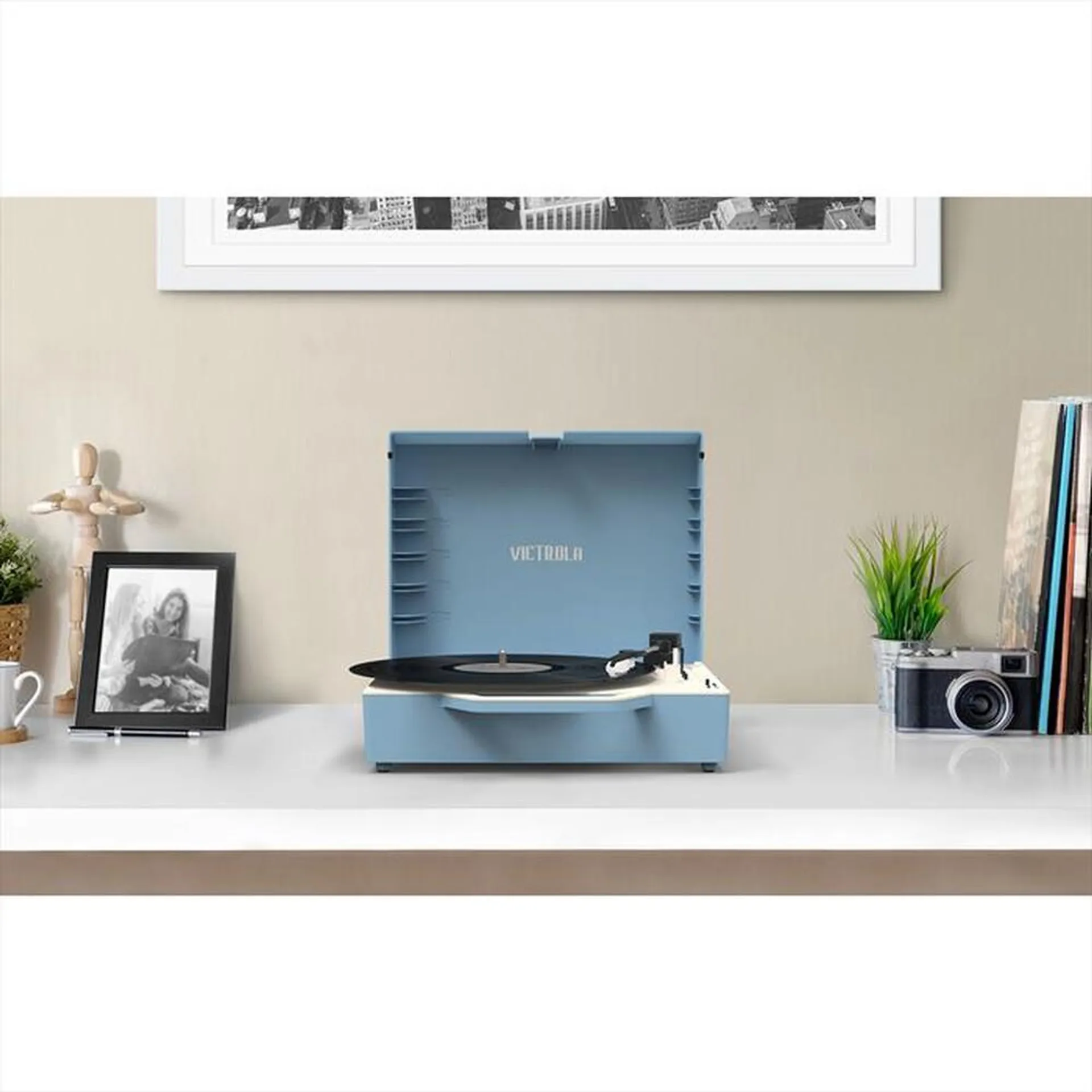 VICTROLA - Piatto giradischi JOURNEY-AZZURRO