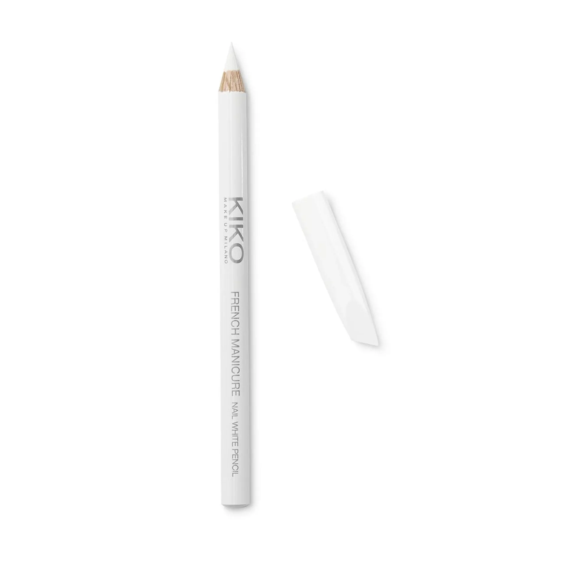 french manicure white pencil