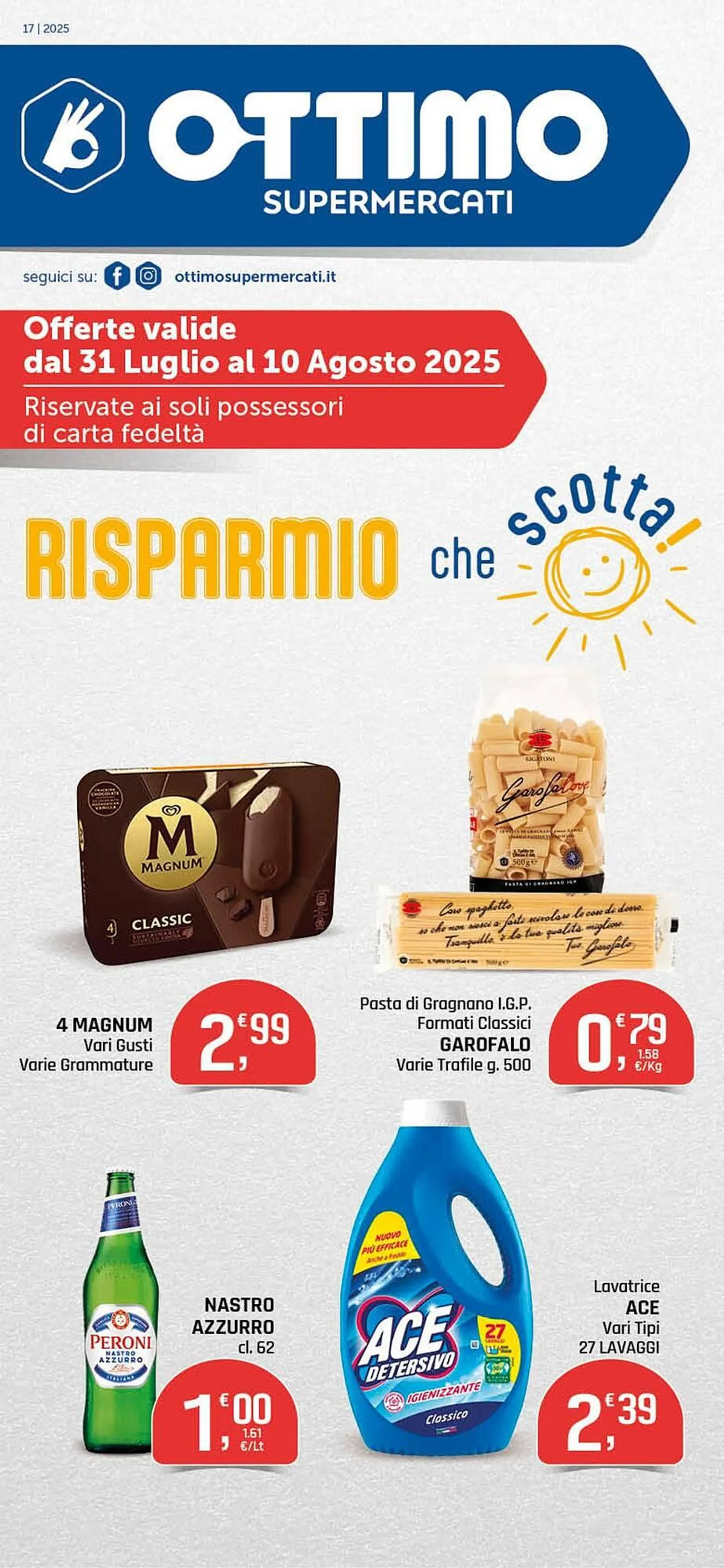 Volantino Ottimo Market da 4 agosto a 10 agosto di 2025 - Pagina del volantino 1