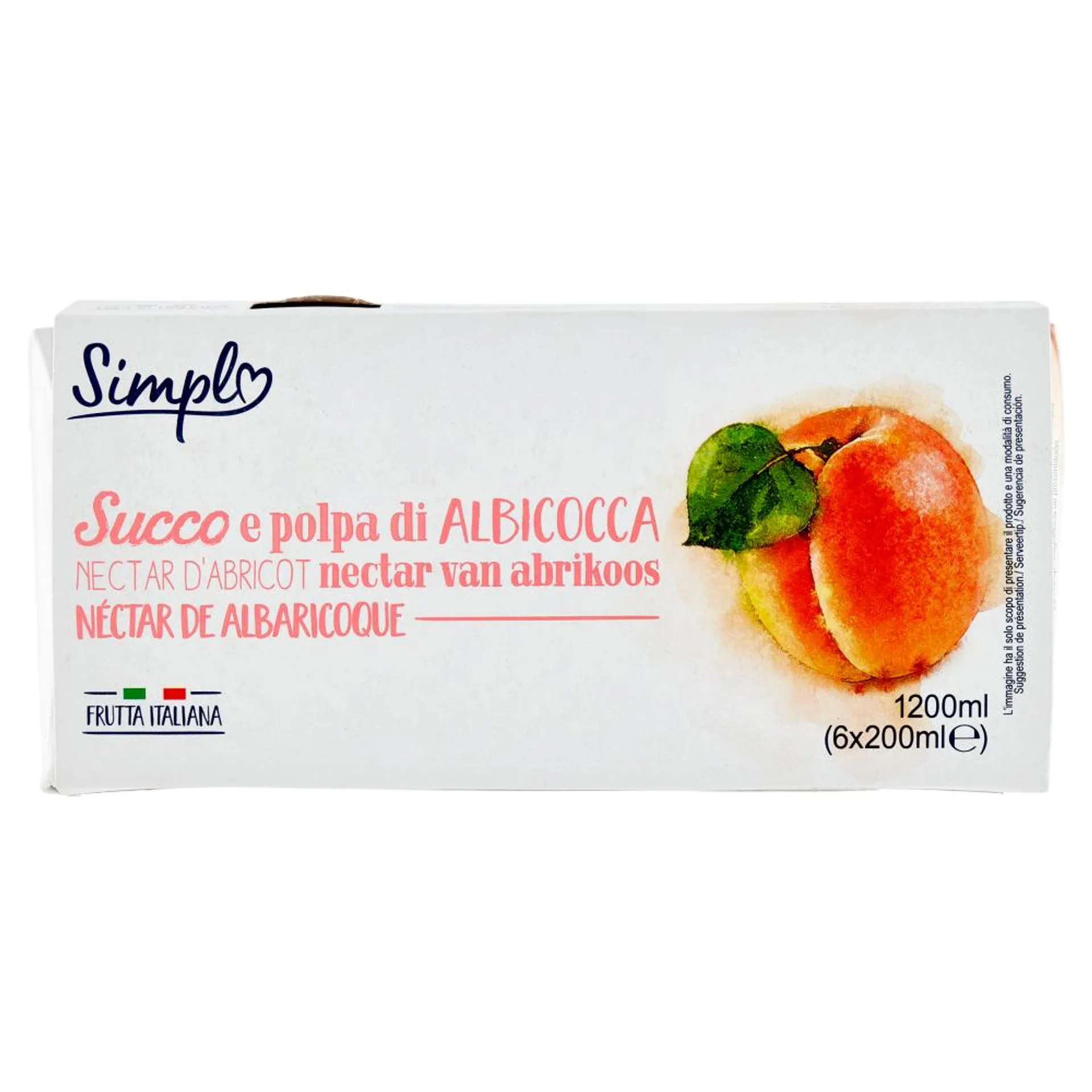 Simpl Succo e polpa di Albicocca 6 x 200 ml