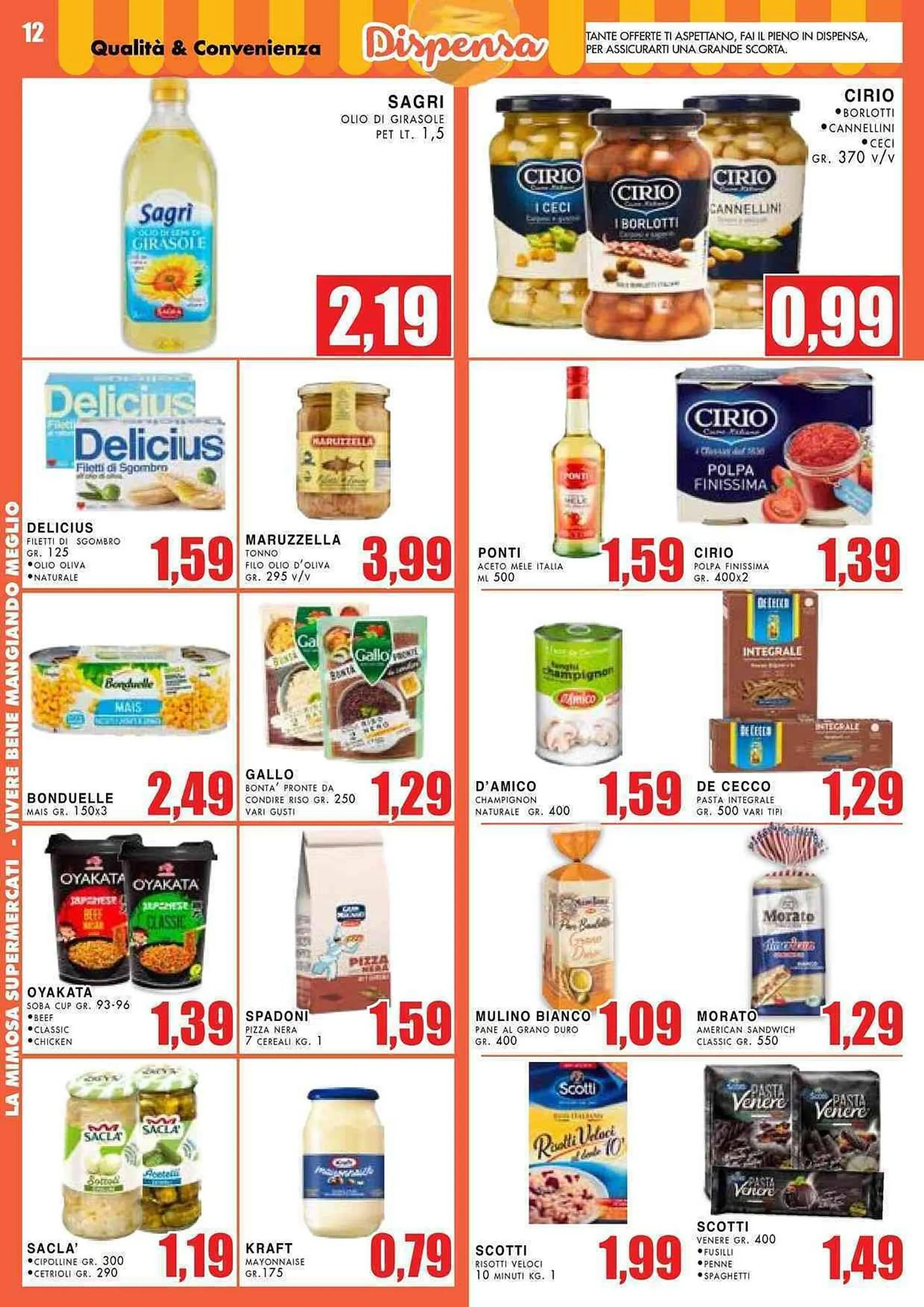 Volantino La Mimosa Supermercati da 2 aprile a 14 aprile di 2024 - Pagina del volantino 12