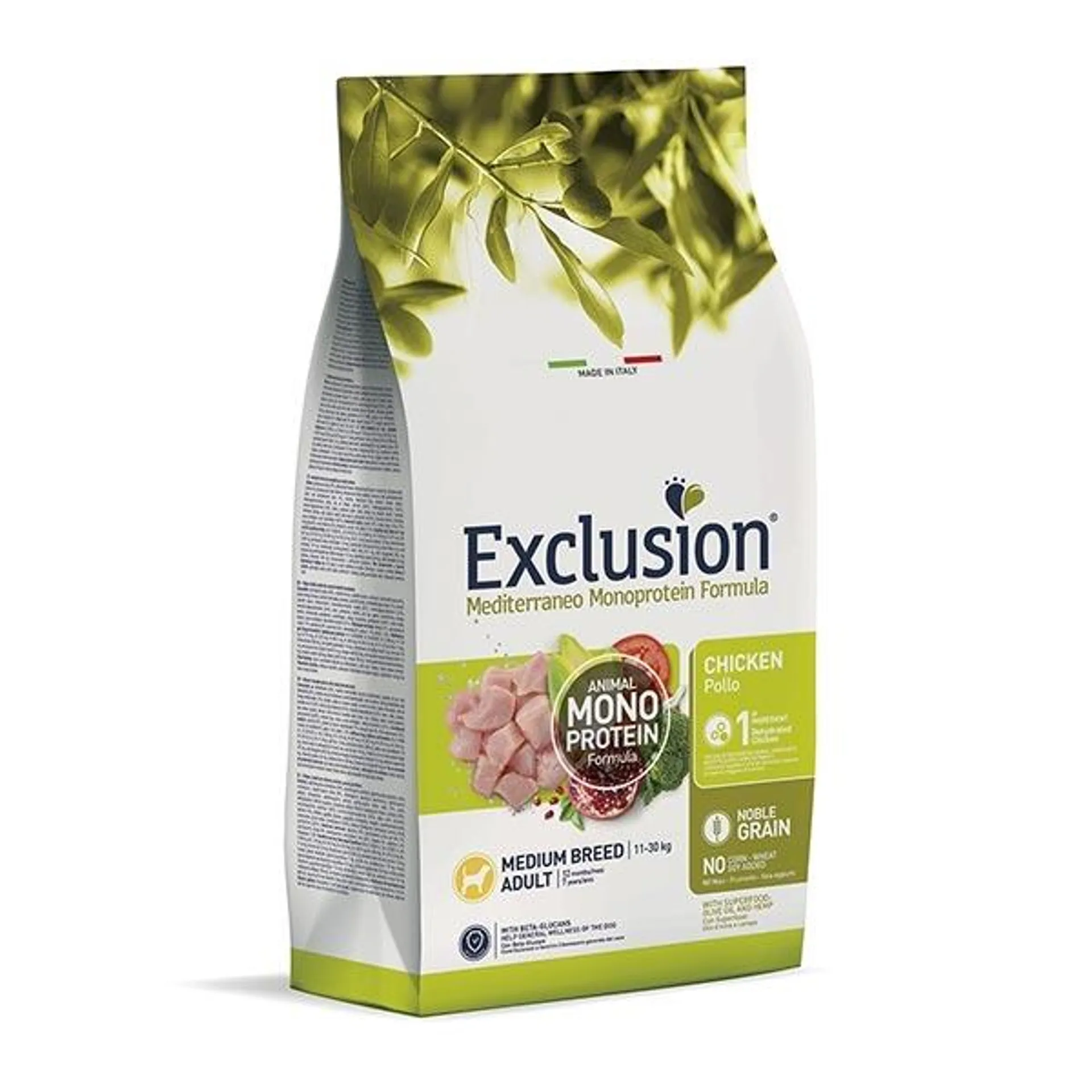 Exclusion - Mediterraneo Monoprotein Adult Medium Breed con Pollo