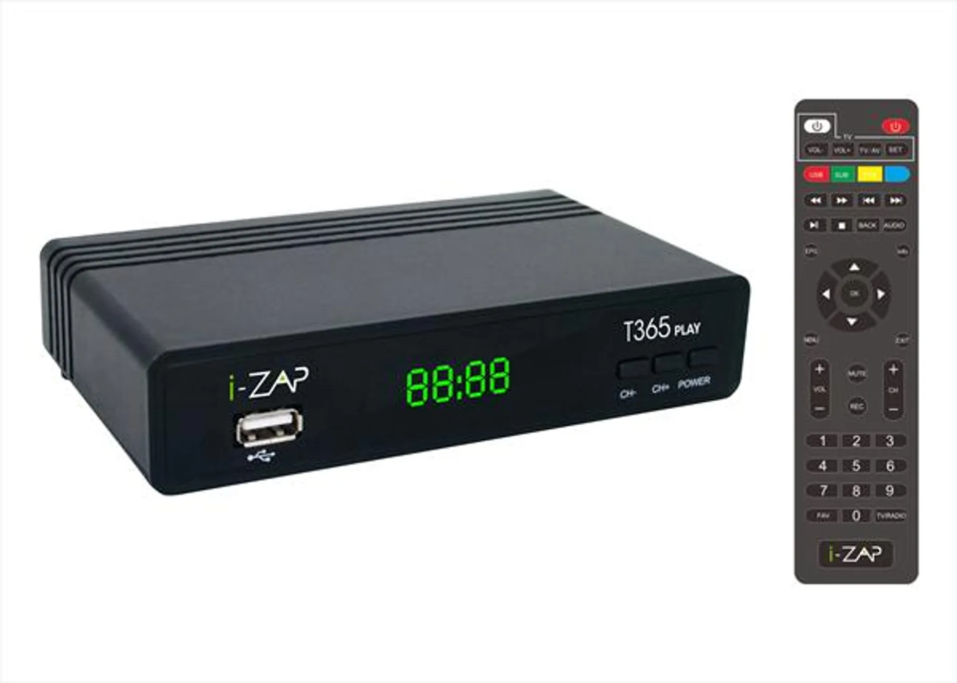 IZAPT365PLAY DECODER DIG TERR ZAPPER T2 HEVC HD FREE TO AIR-RE