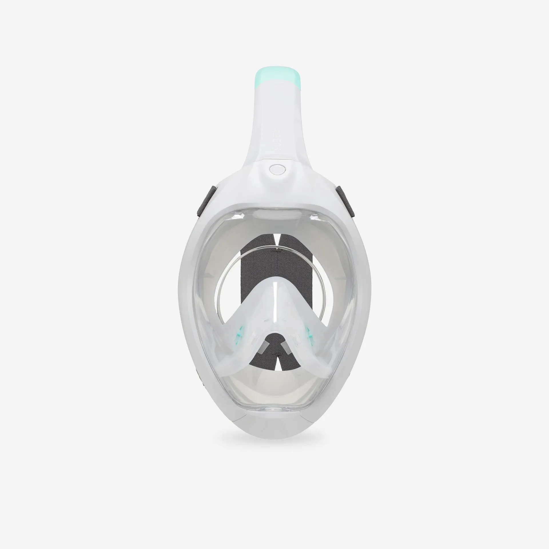 Maschera snorkeling superficie adulto EASYBREATH grigia