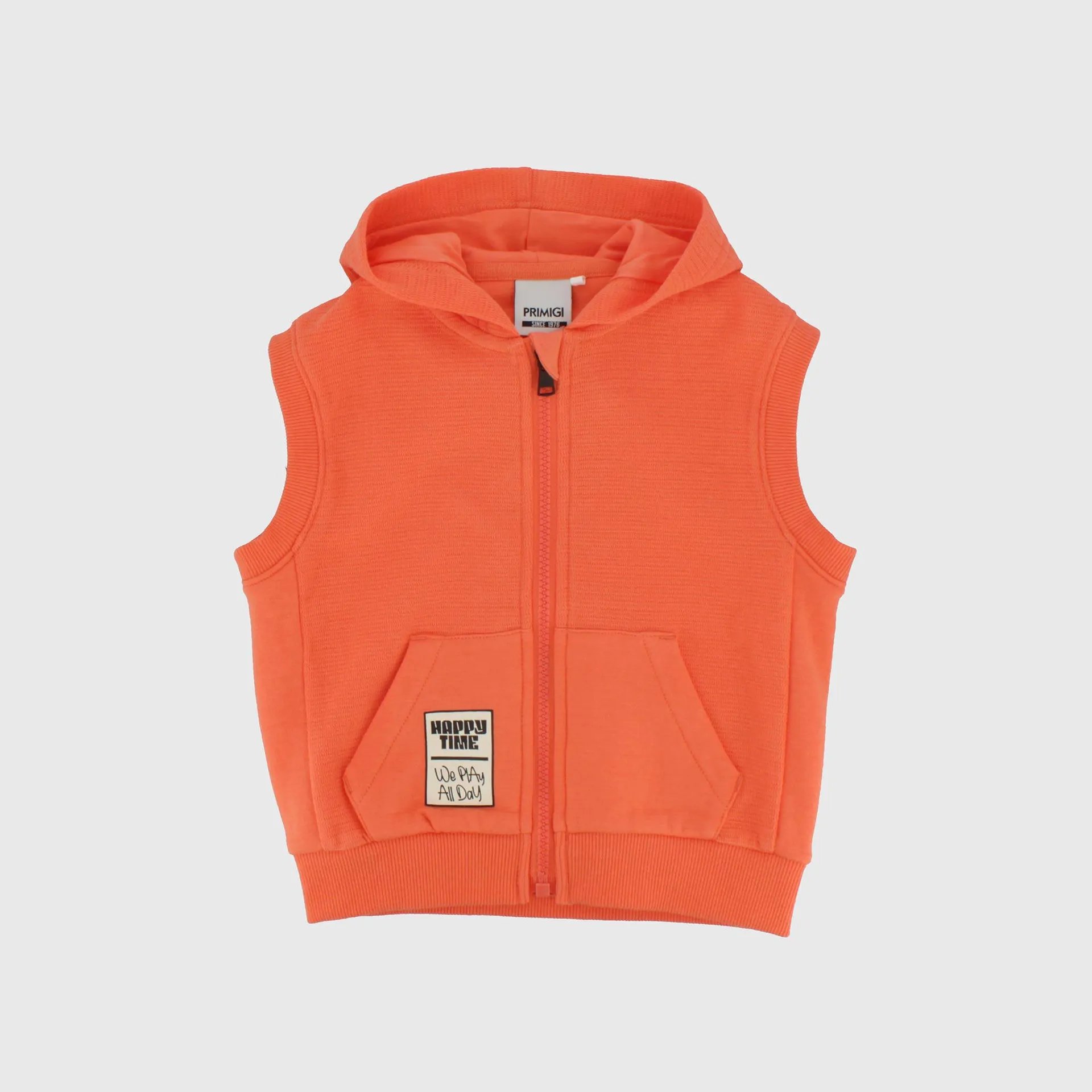 Gilet aperto in felpa con cappuccio da Bambino, ROSSO