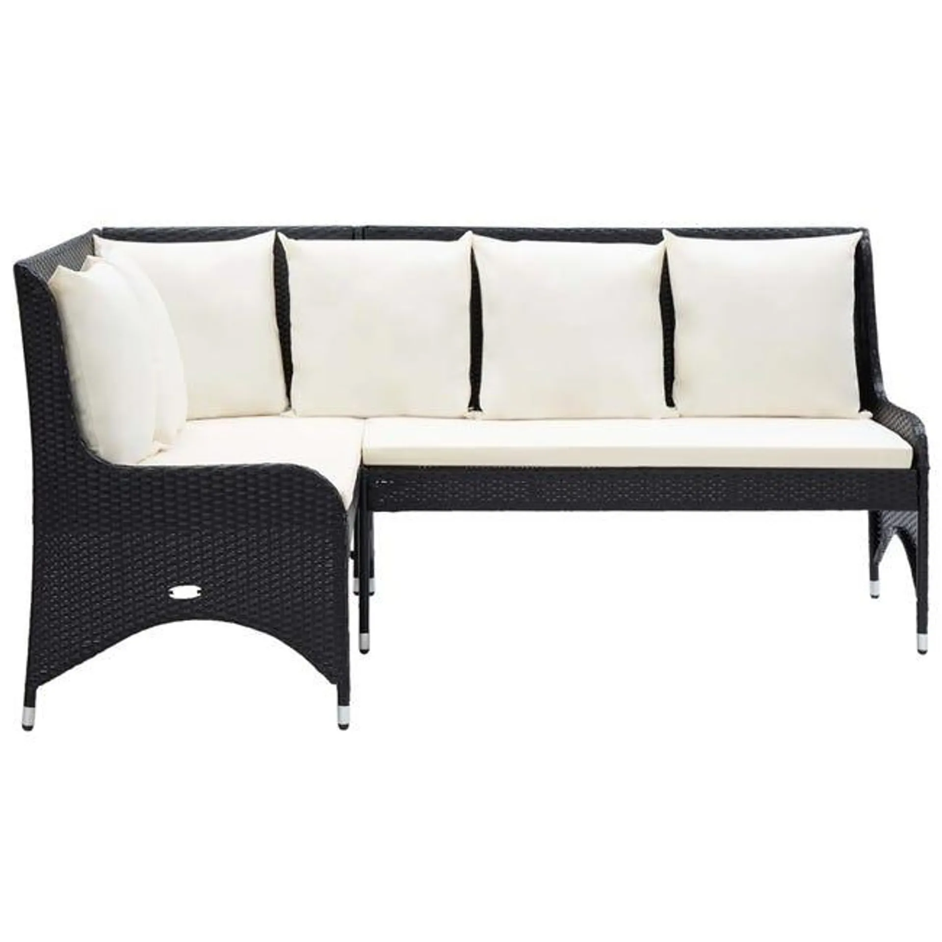 2 pz Divani Angolari da Giardino | Sofà da Giardino | Divano per Esterni in Polyrattan Nero CFW599169