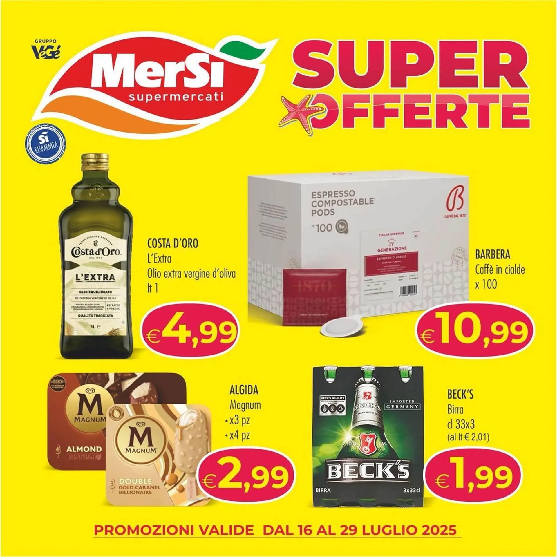 Volantino MerSi Supermercati da 16 luglio a 29 luglio di 2025 - Pagina del volantino 1