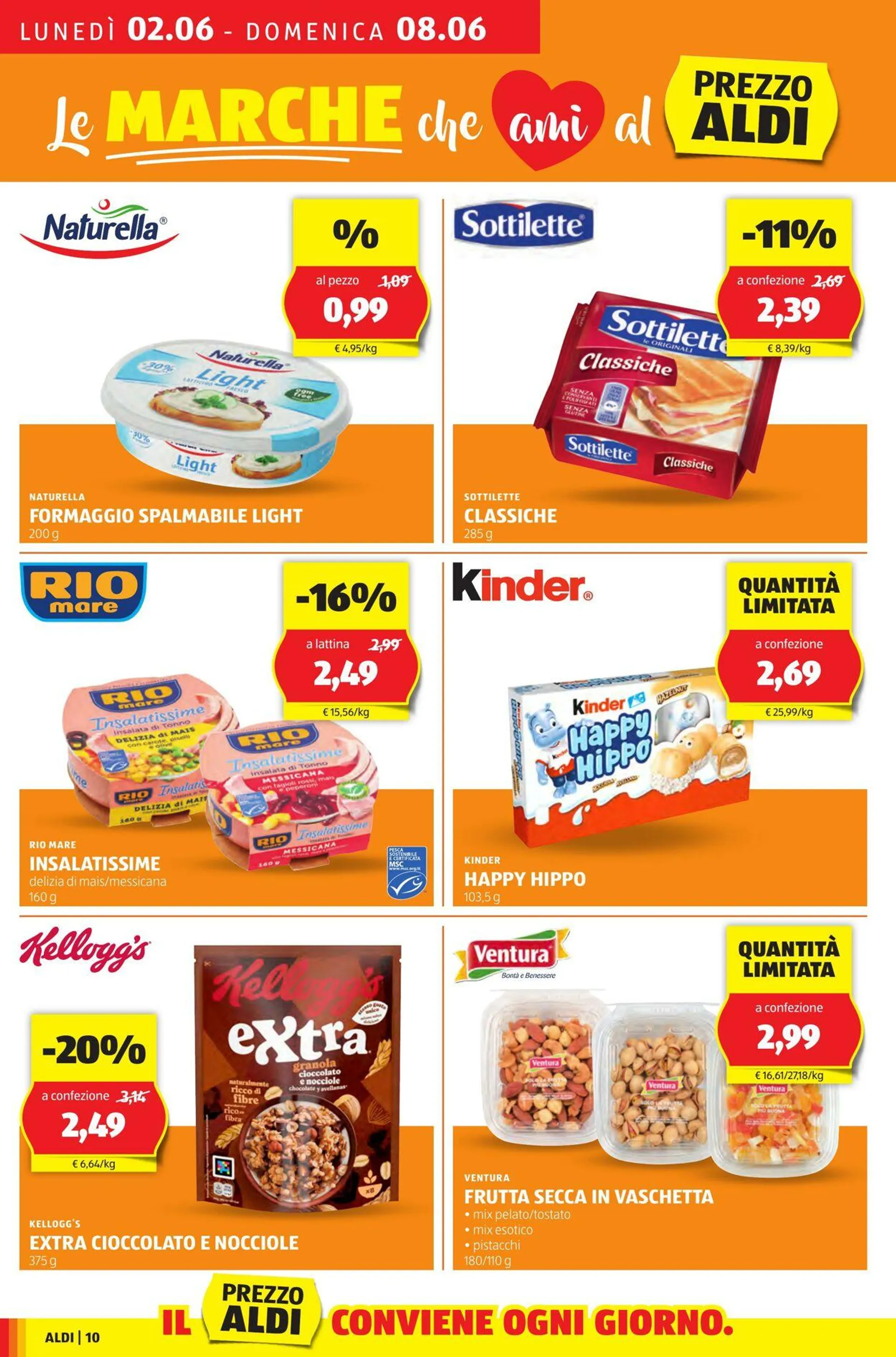 Aldi Volantino attuale da 2 giugno a 8 giugno di 2025 - Pagina del volantino 10