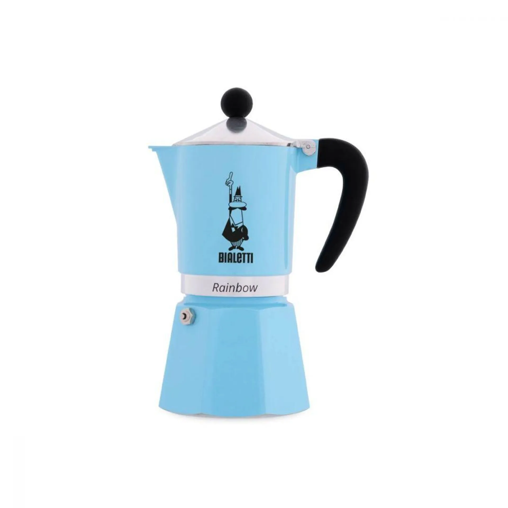 BIALETTI Caffettiera Rainbow 3tz Azzurra