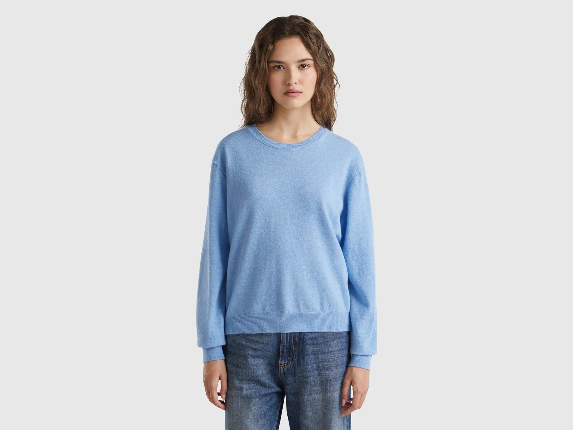 Maglia relaxed fit in pura lana Merino