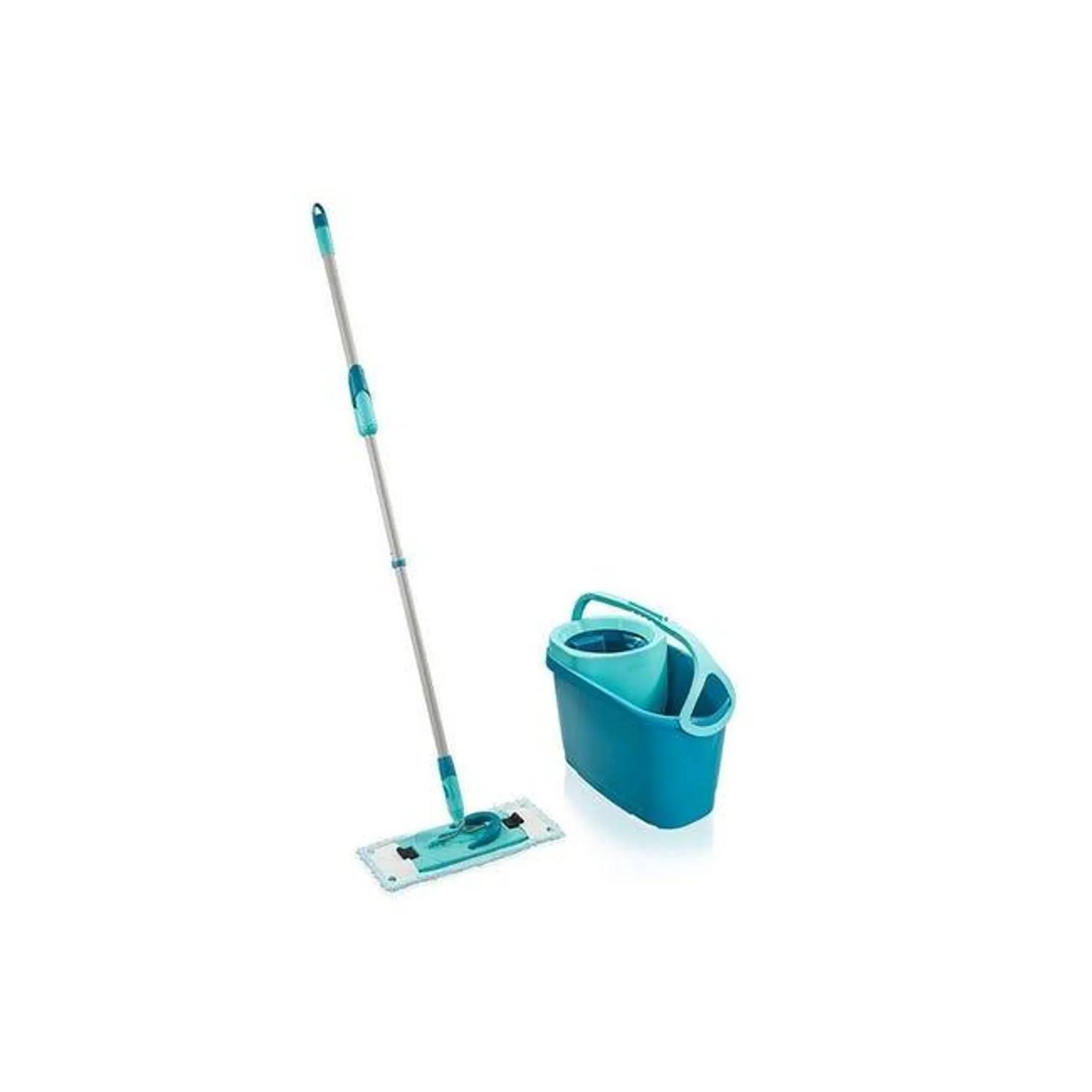 Scopa Lavapavimenti Leifheit Clean Twist M Ergo LFH52120 Set Scopa e Secchio con Panno Pavimenti con Meccanismo di Rotazione e Tecnologia di