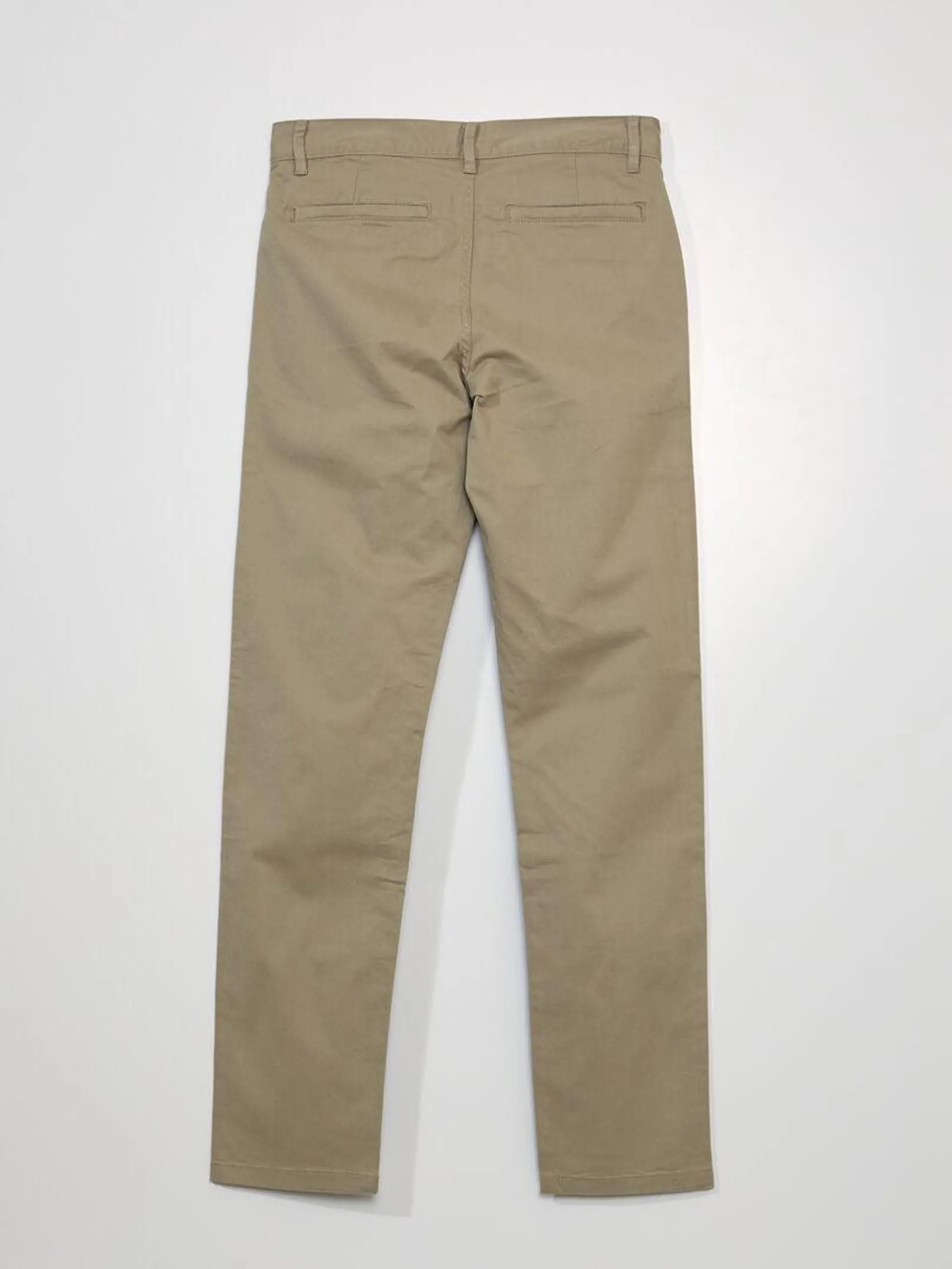 Pantaloni chino in cotone stretch L34 - BEIGE