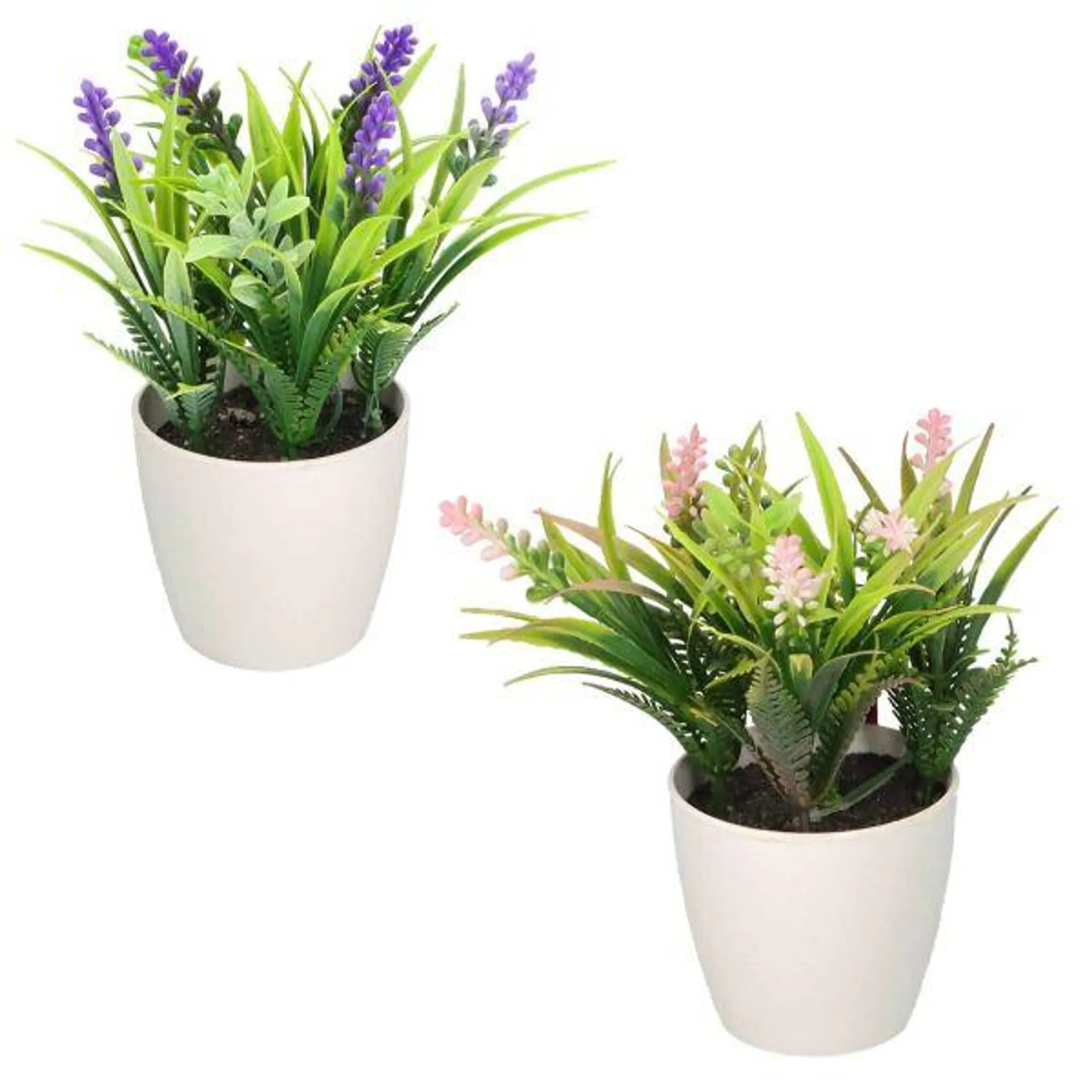 GERIMPORT VASO CON FIORI DI LAVANDA 15CM