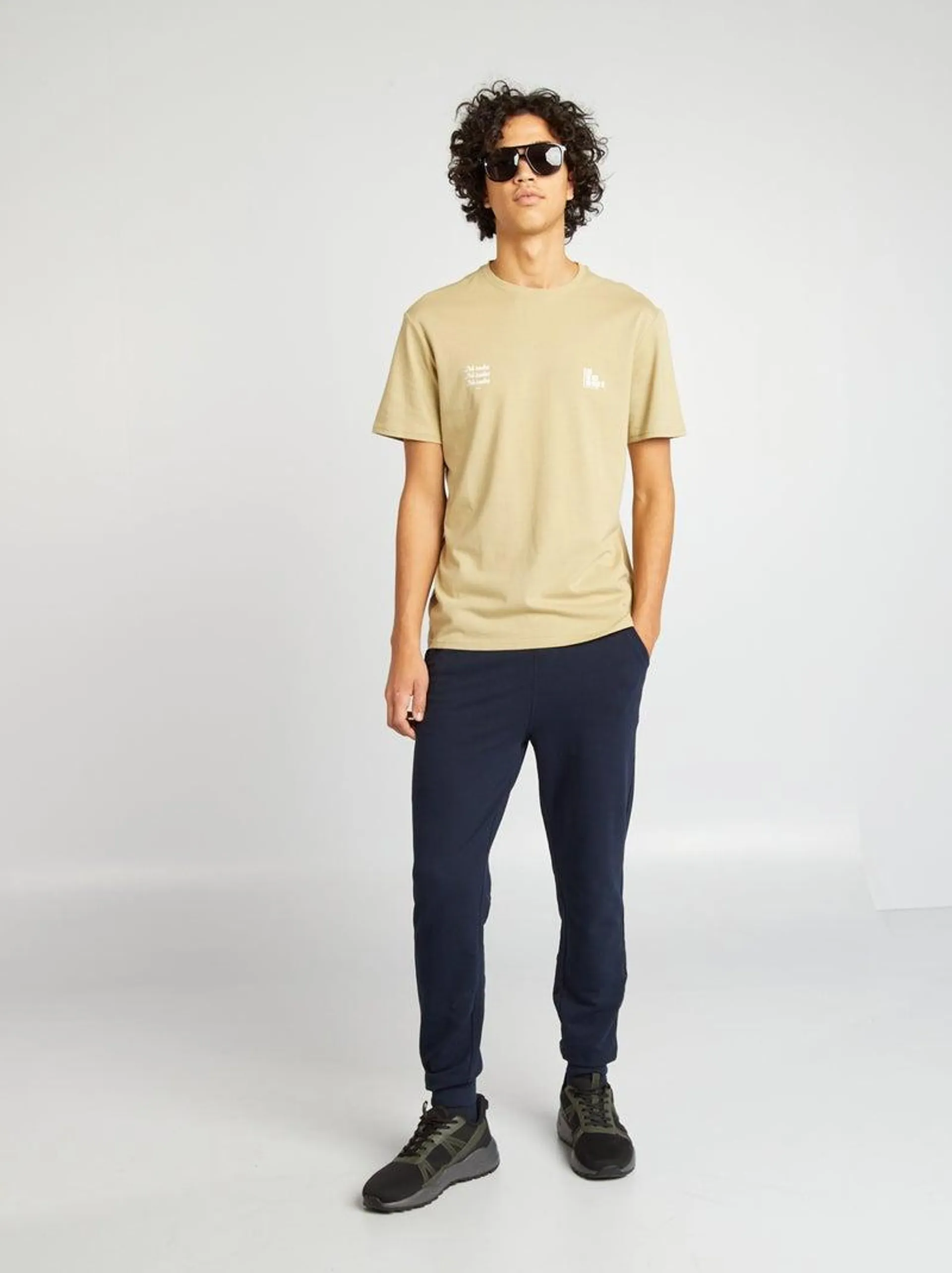 Pantaloni joggers tinta unita - blu