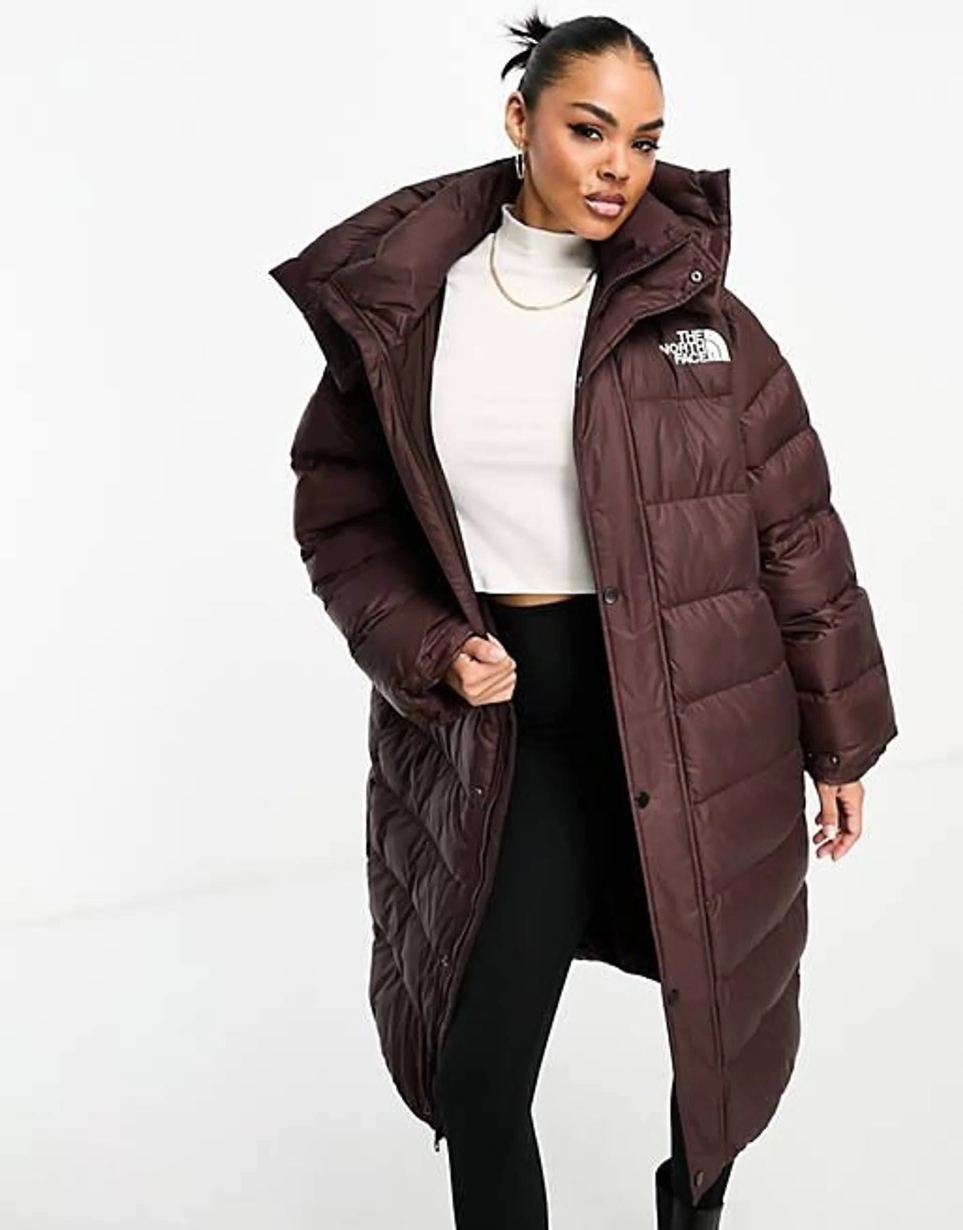 The North Face - Acamarachi - Piumino lungo oversize marrone - In esclusiva per ASOS