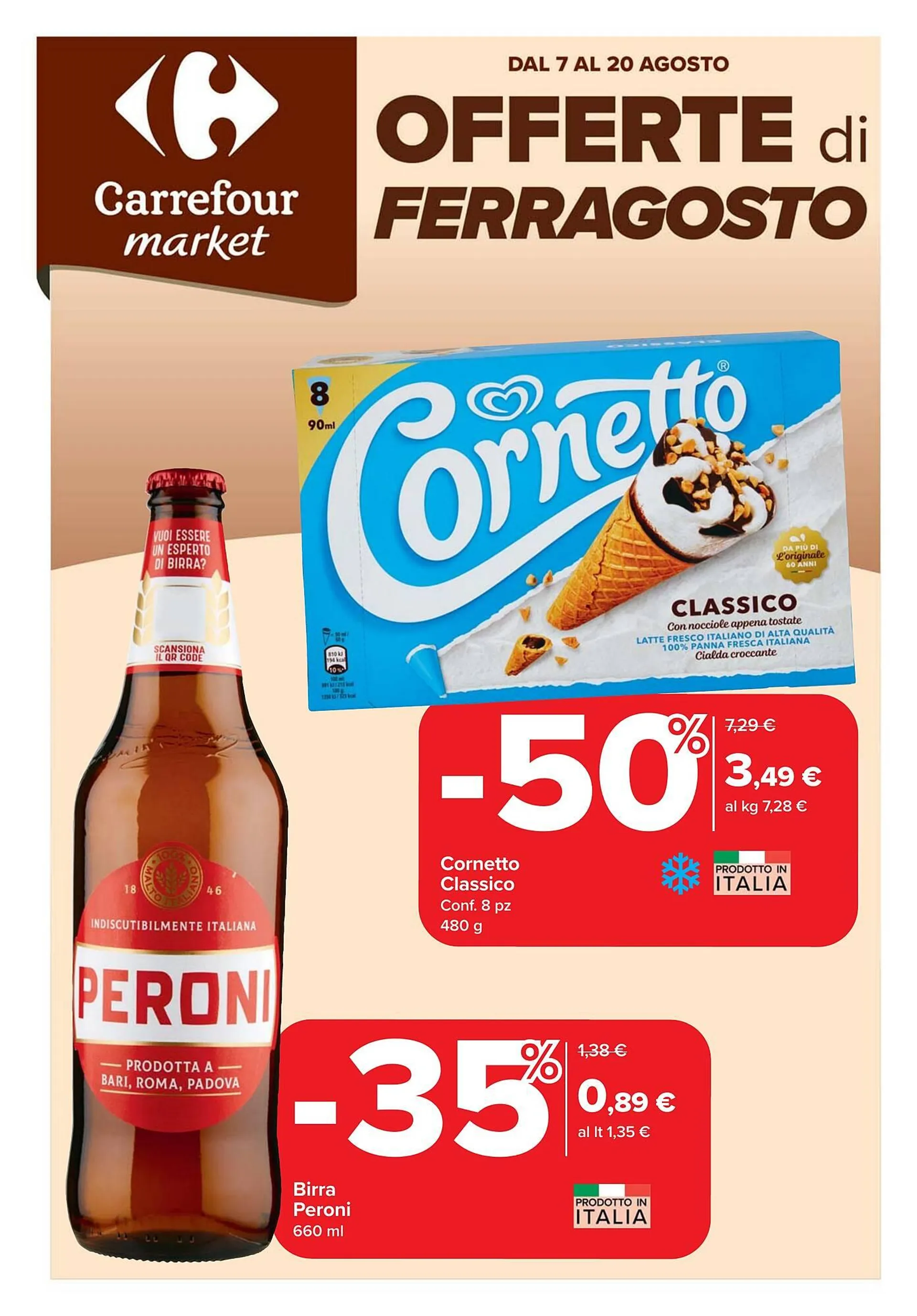 Volantino Carrefour Market da 7 agosto a 20 agosto di 2025 - Pagina del volantino 1