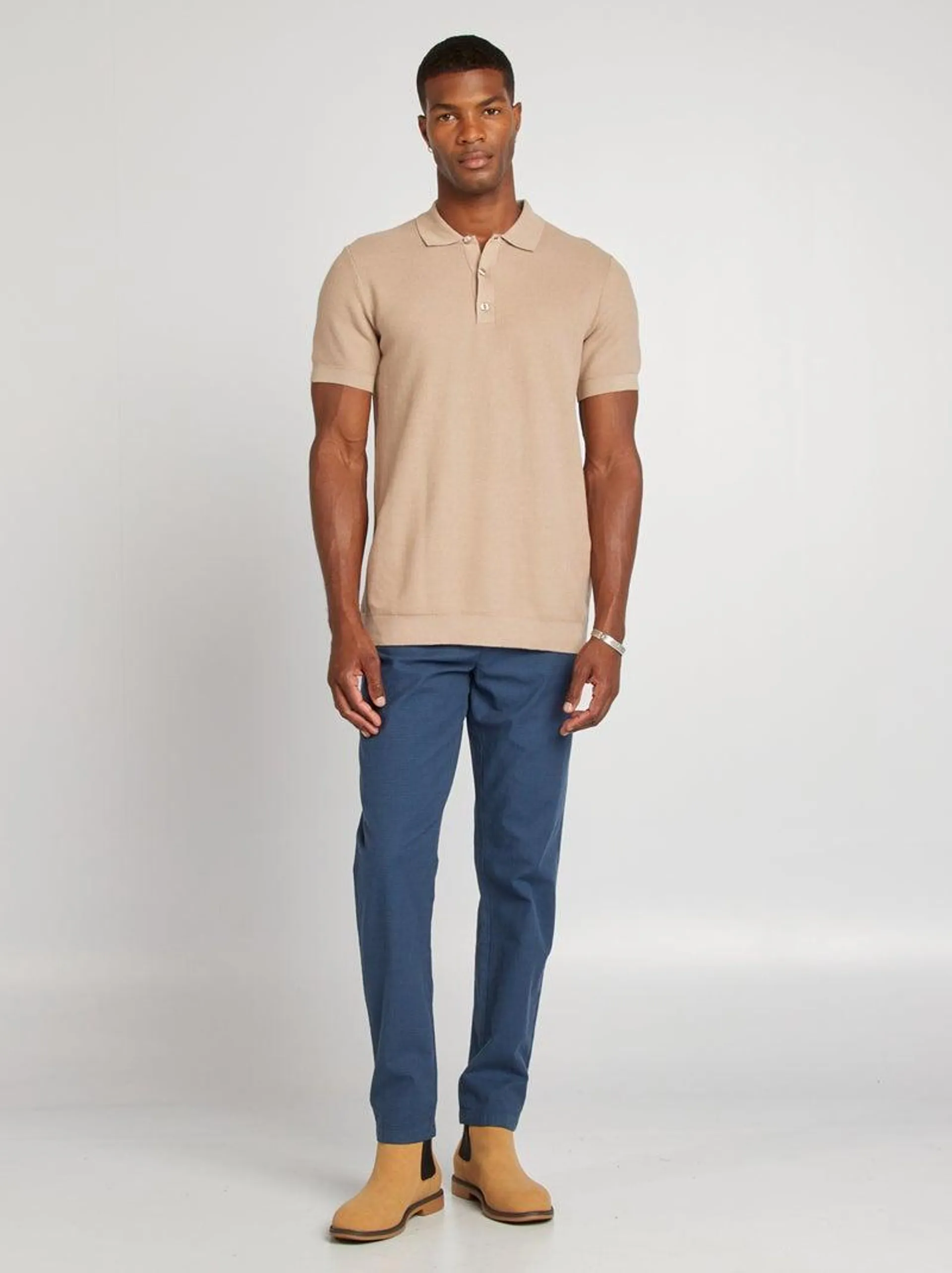 Pantaloni slim chino - BLU