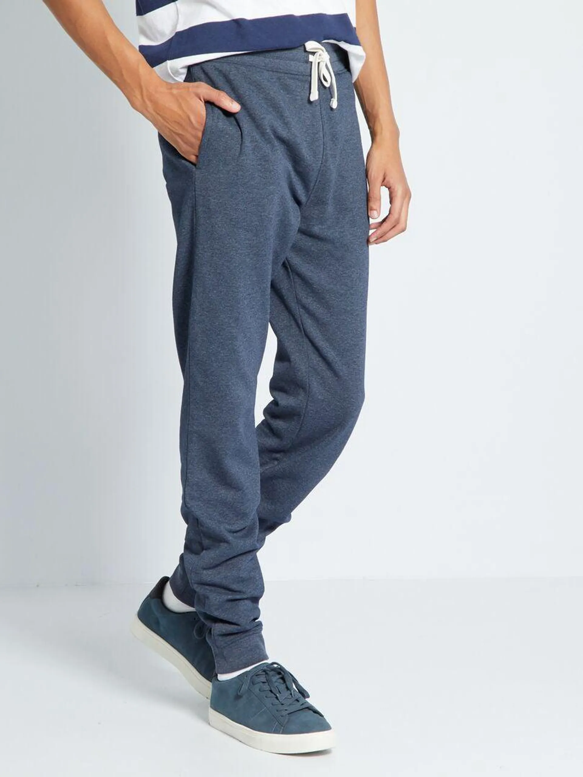 Pantaloni in tessuto felpato L36 + 190 cm - BLU