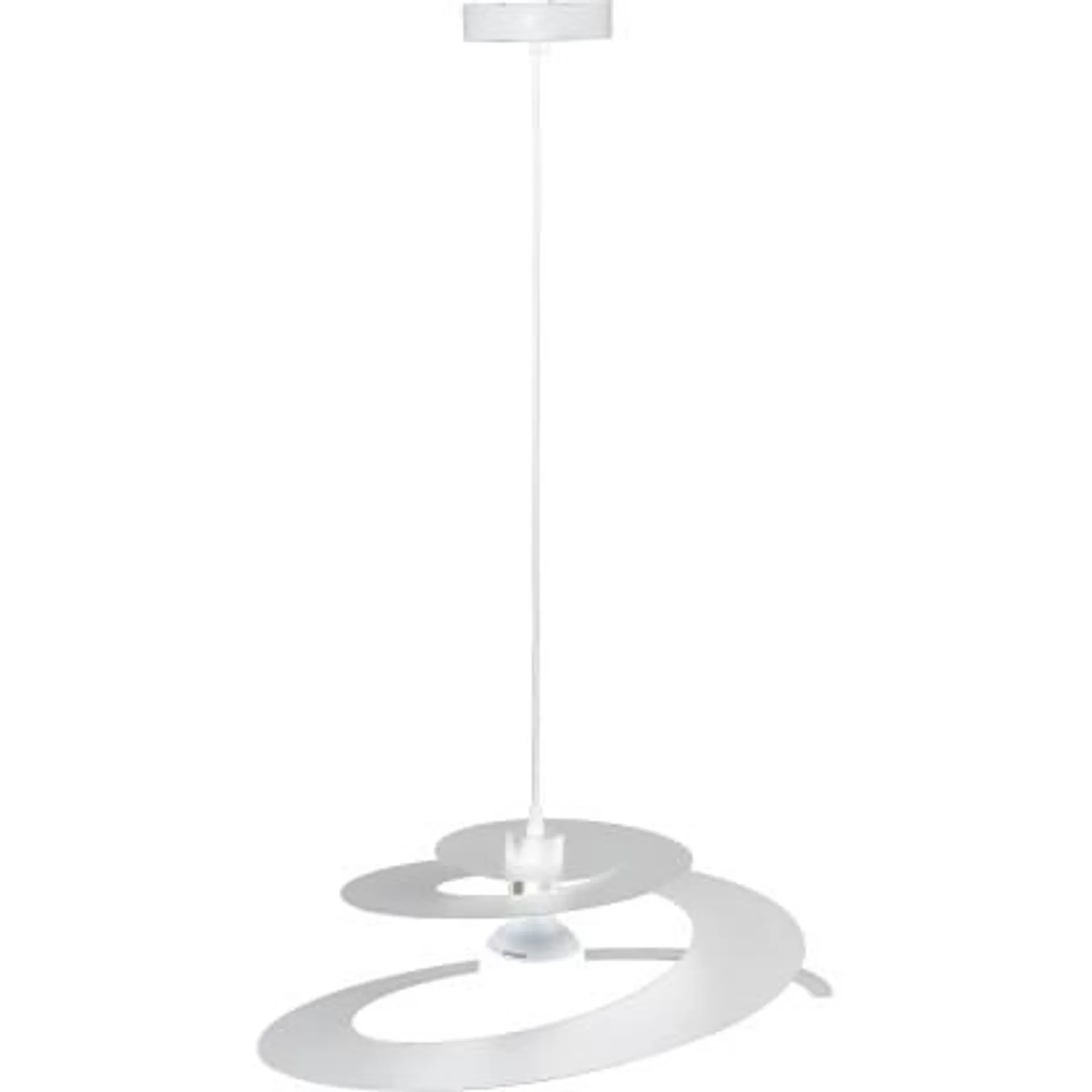 Lampada a sospensione Spirale 42 W H 130 cm bianca