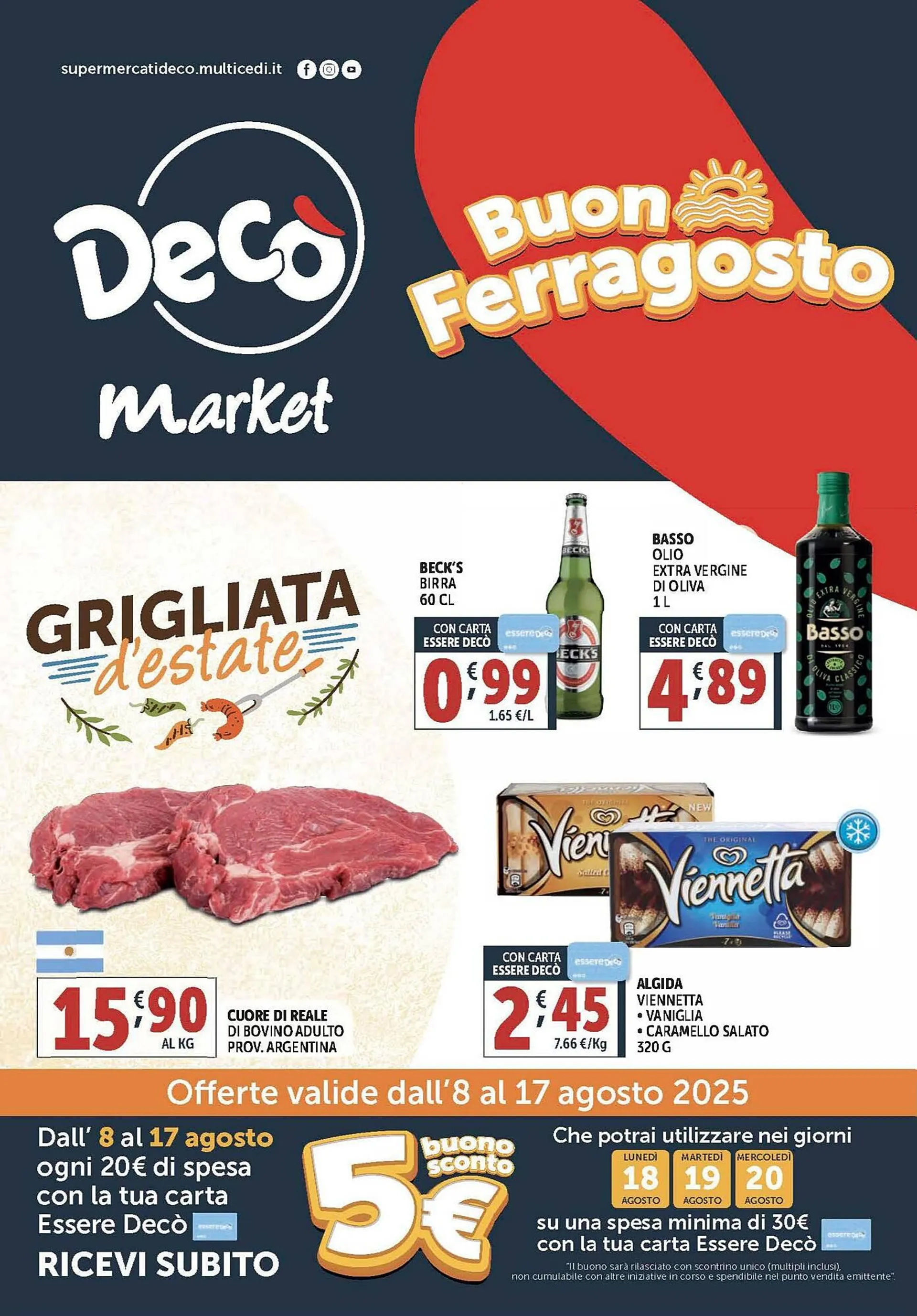 Volantino Deco Market da 8 agosto a 17 agosto di 2025 - Pagina del volantino 1