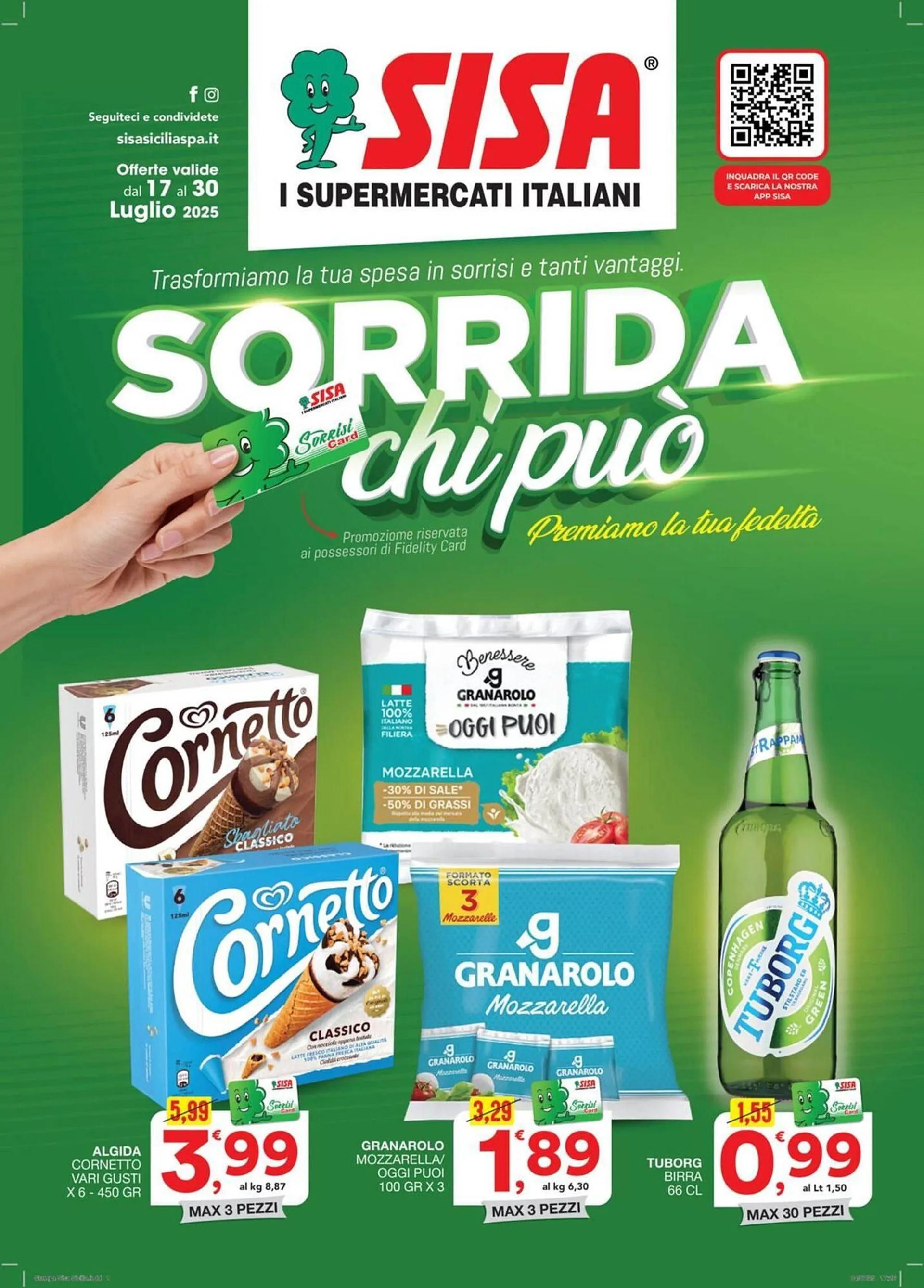 Volantino Sisa da 17 luglio a 30 luglio di 2025 - Pagina del volantino 1