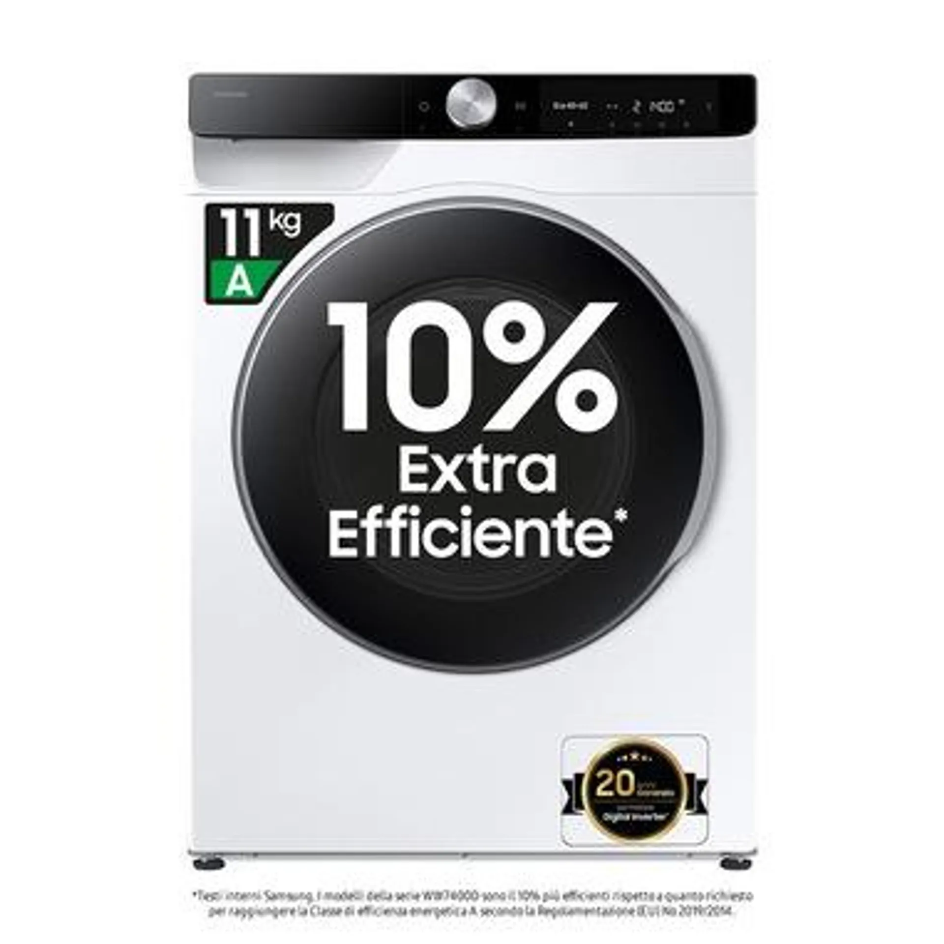 Samsung WW11DG6B25LKU3 lavatrice Caricamento frontale 11 kg 1400 Giri/min Bianco