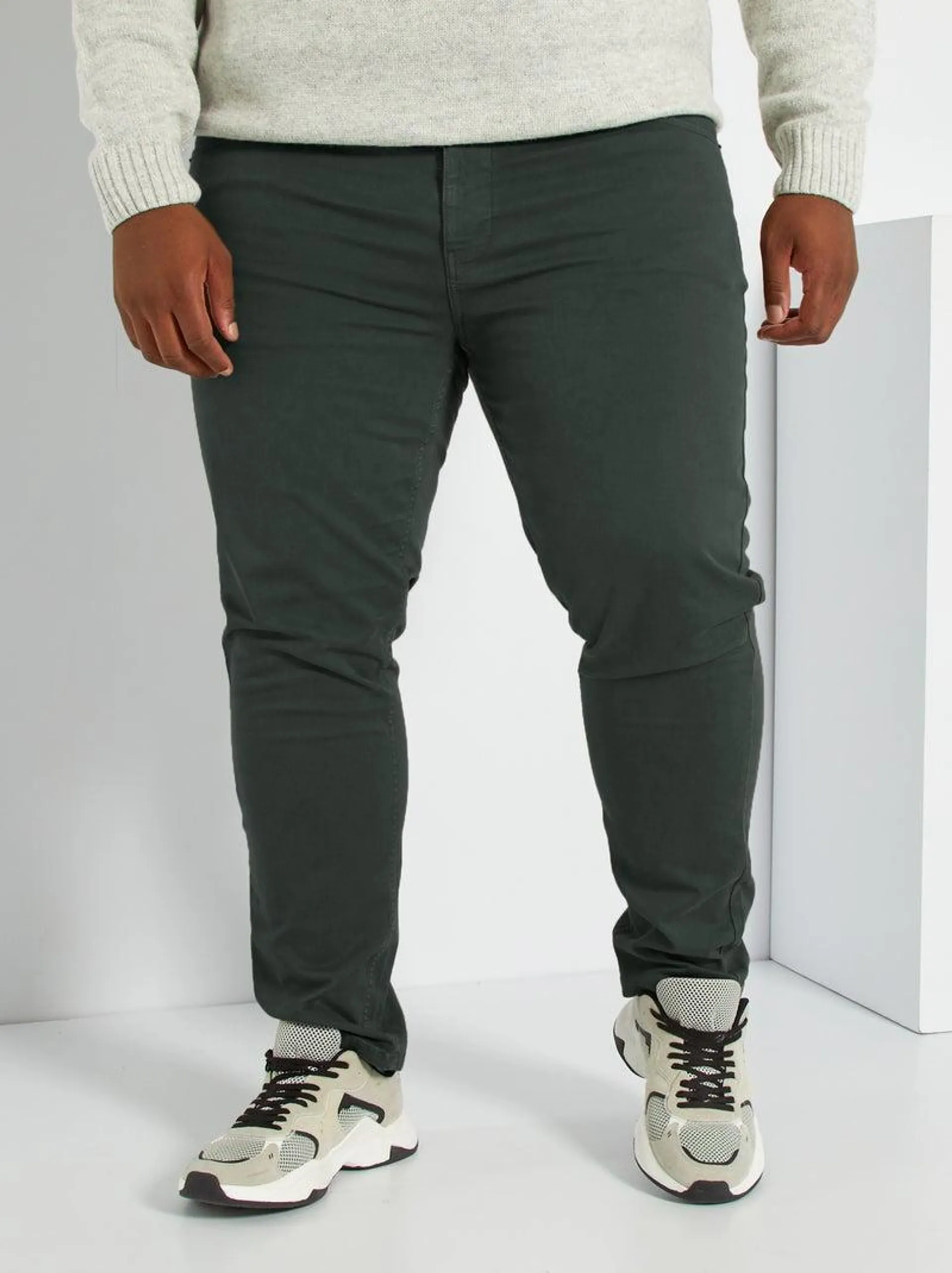 Pantaloni 5 tasche fitted L34 - KAKI