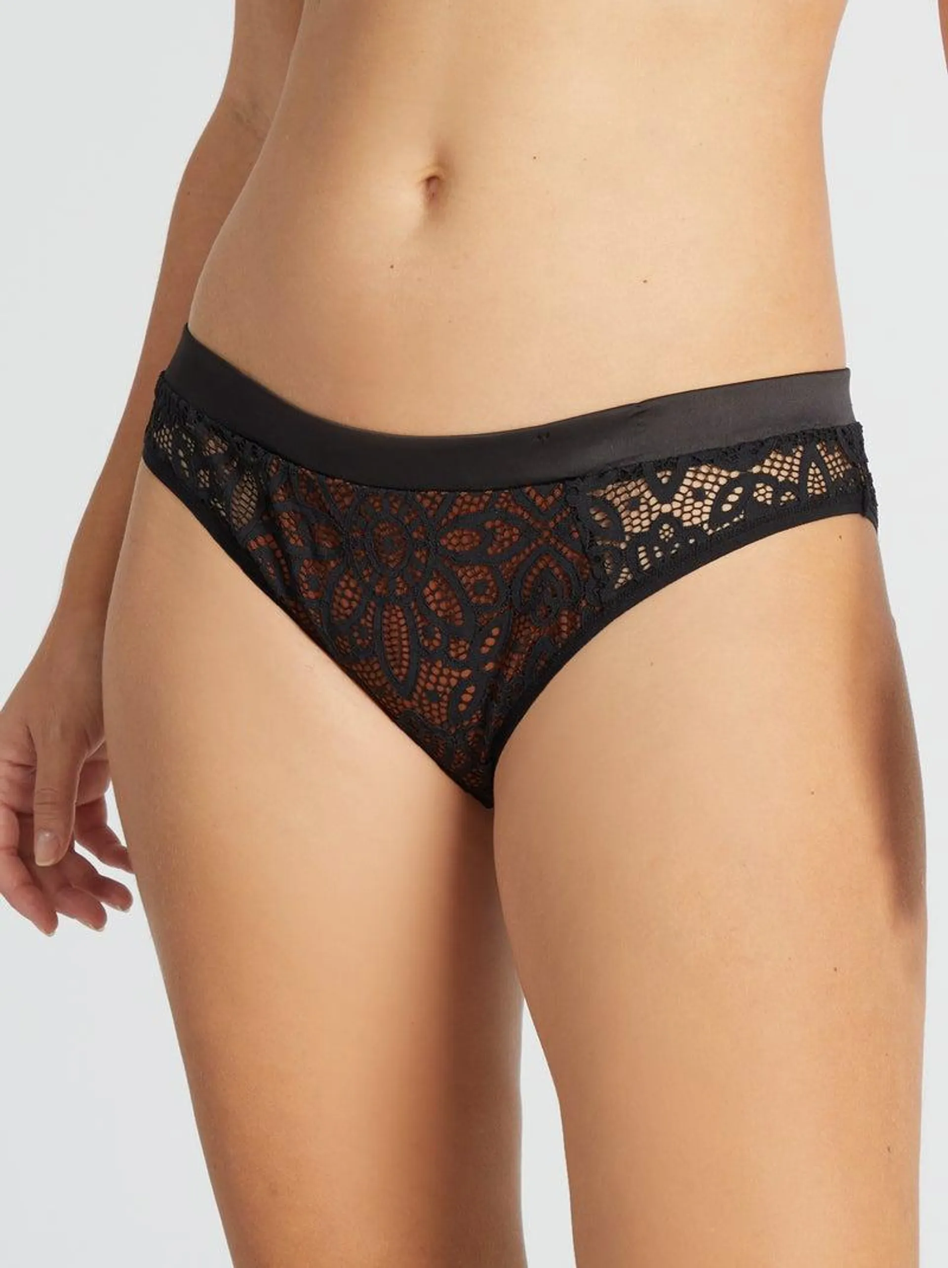 Slip in pizzo 'Envie de Lingerie' - - NERO