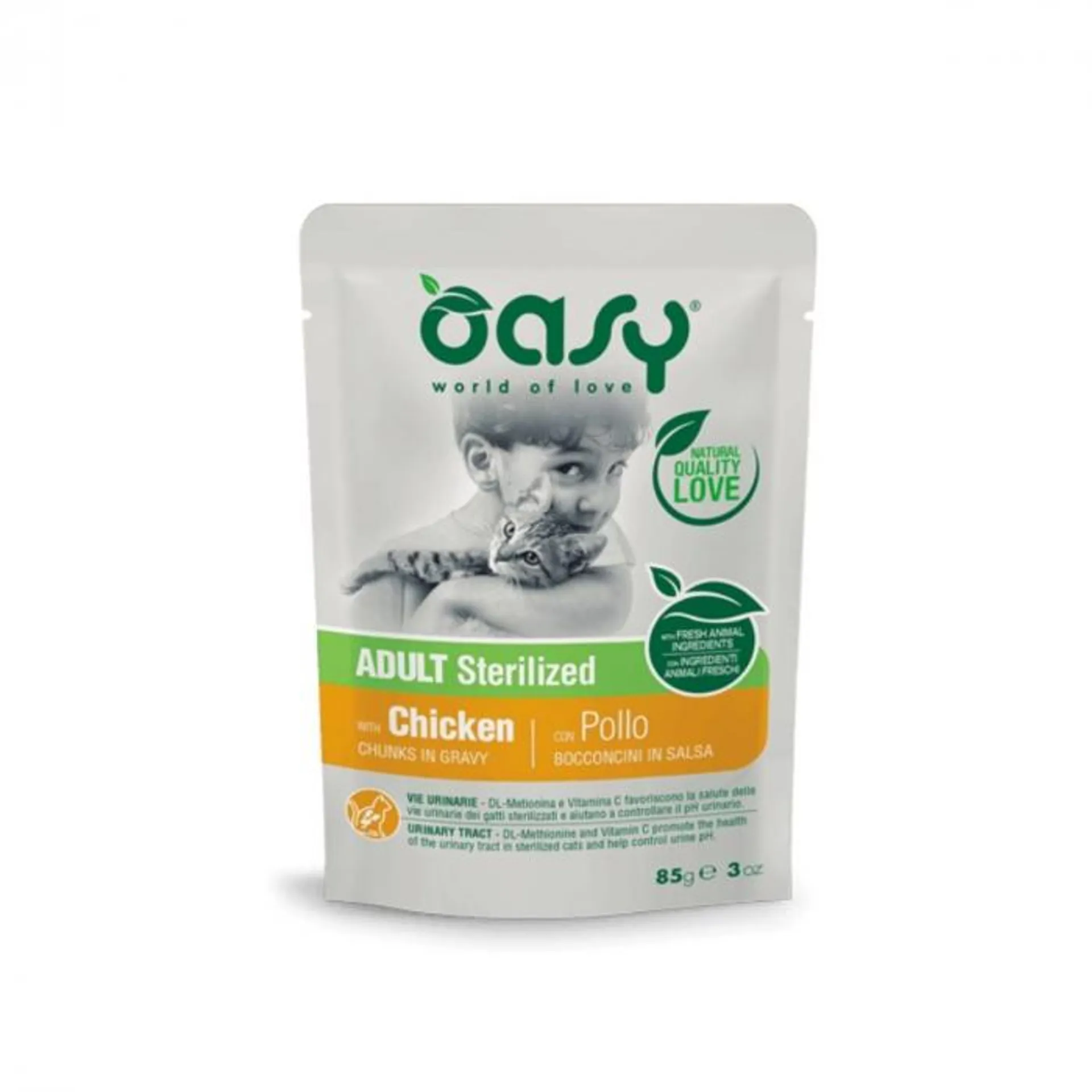 Oasy Cat Adult Sterilized bocconcini per gatti sterilizzati 85g