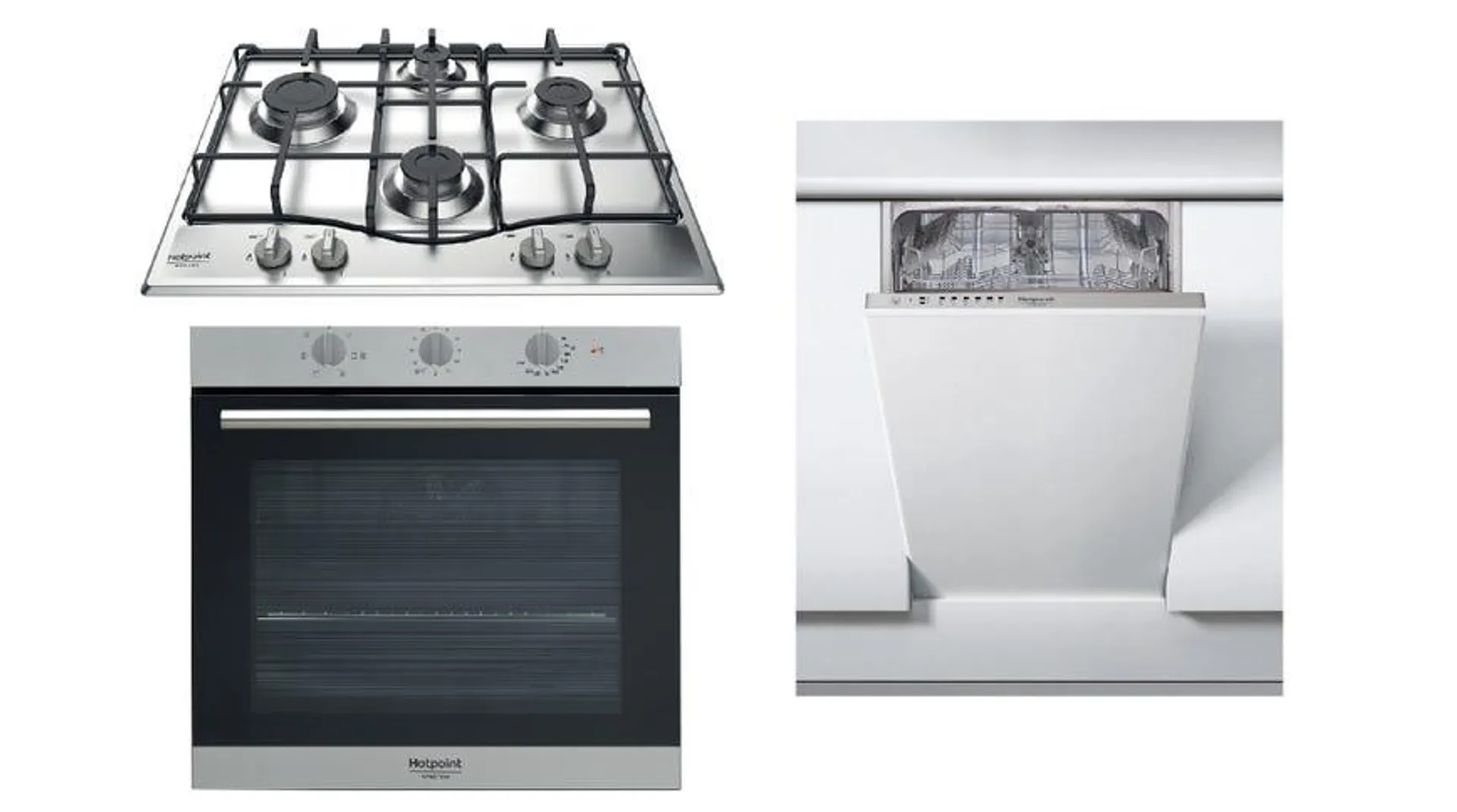 Hotpoint Trittico base 60cm con lavastoviglie snella