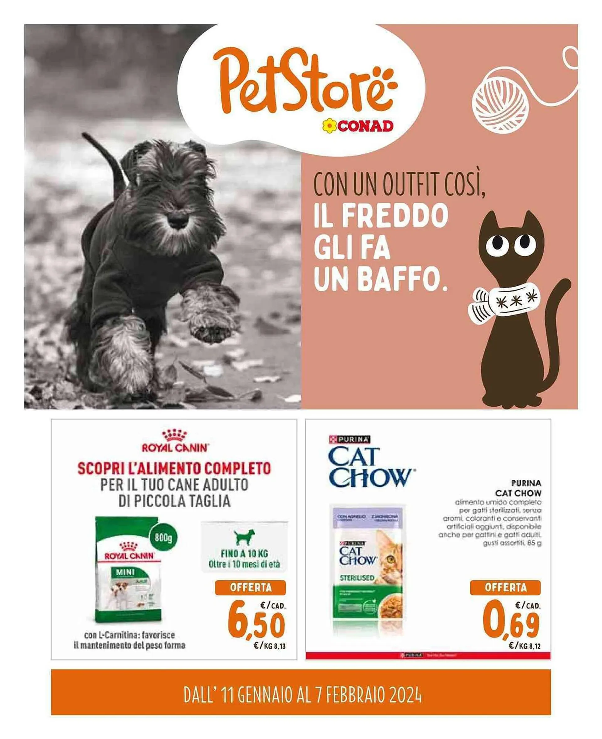 Volantino Pet Store Conad da 11 gennaio a 7 febbraio di 2024 - Pagina del volantino 