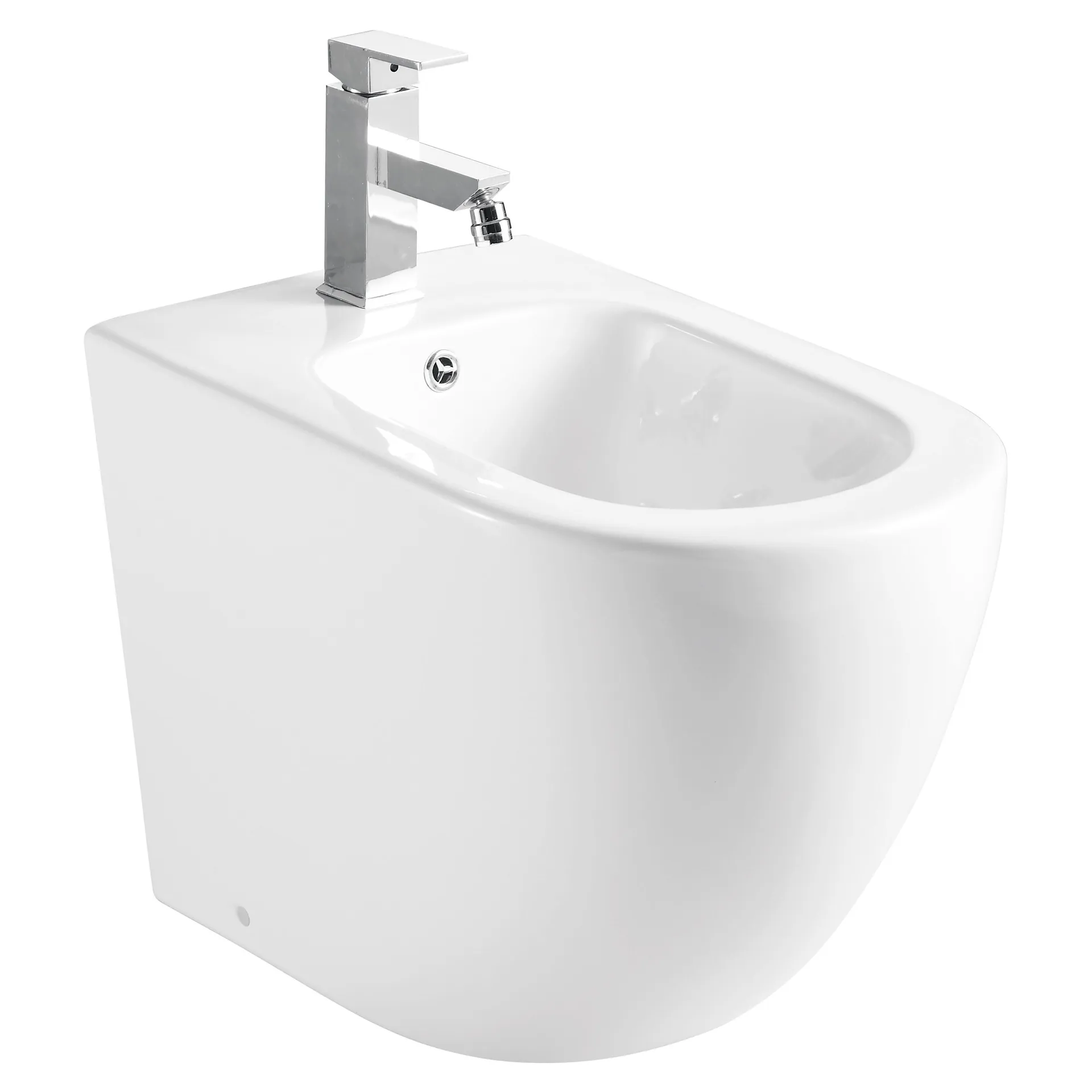 Bidet serie genova filo muro in ceramica bianca