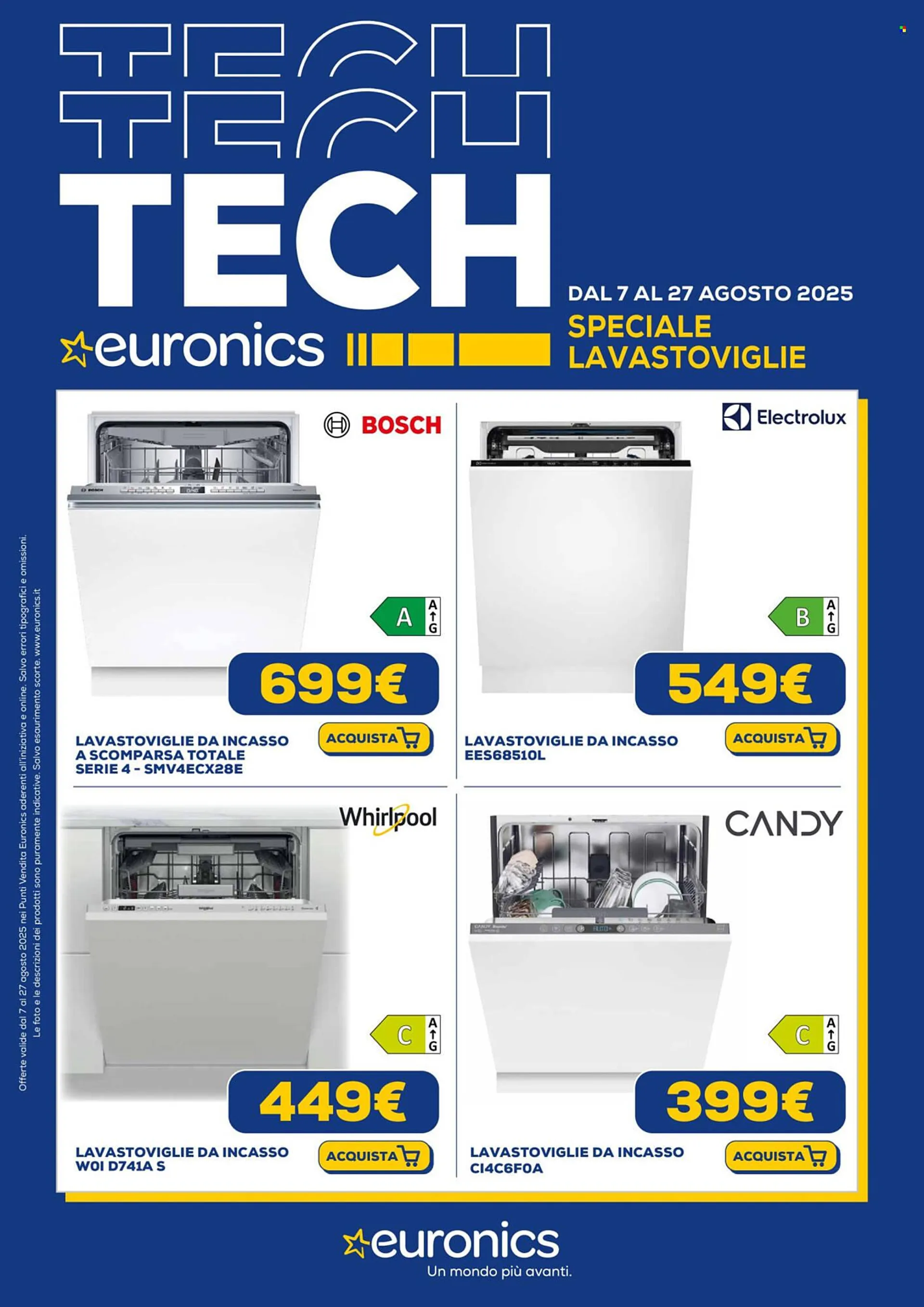 Volantino Euronics da 7 agosto a 27 agosto di 2025 - Pagina del volantino 1