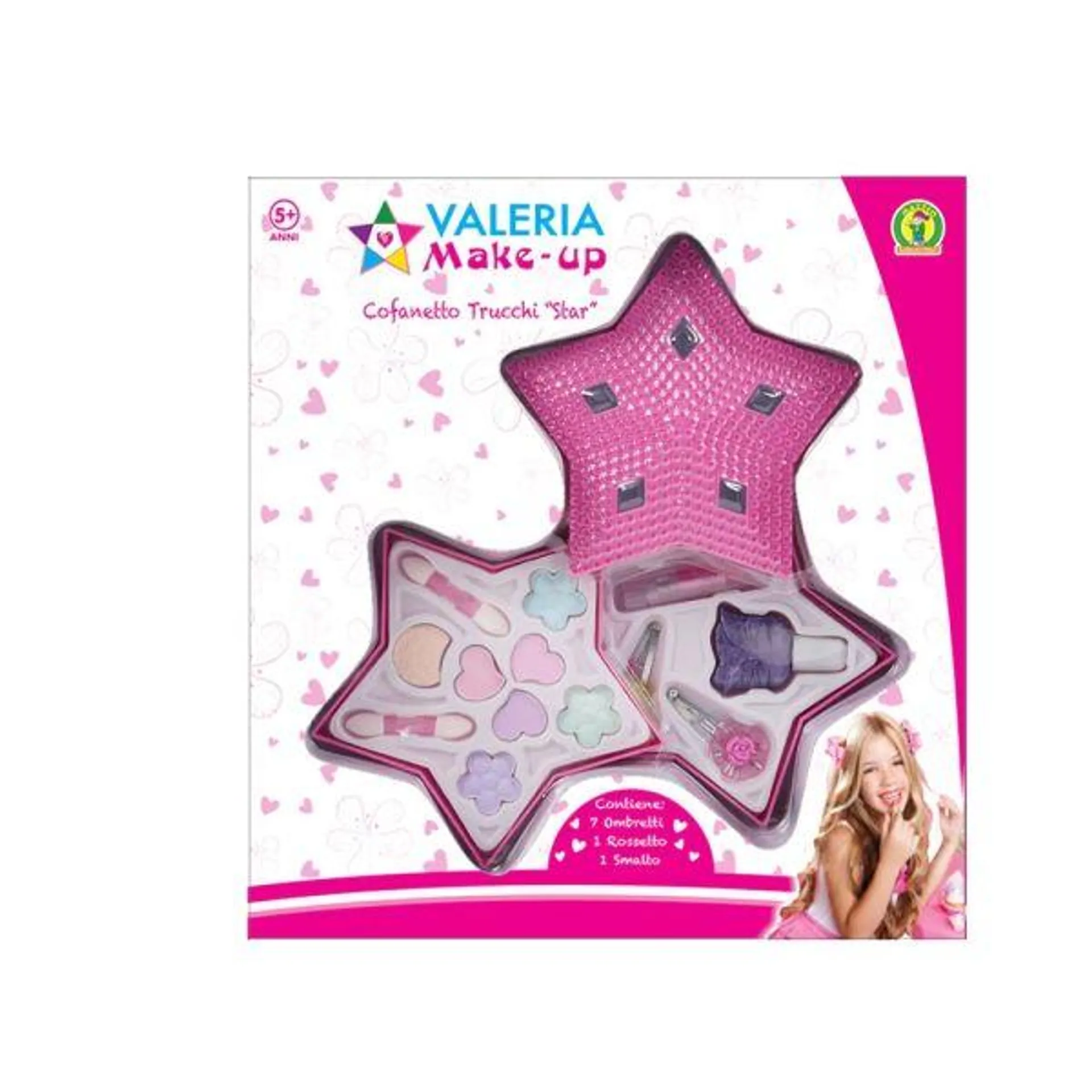 Cofanetto trucchi per bimba a forma di stella fucsia - Mazzeo Giocattoli