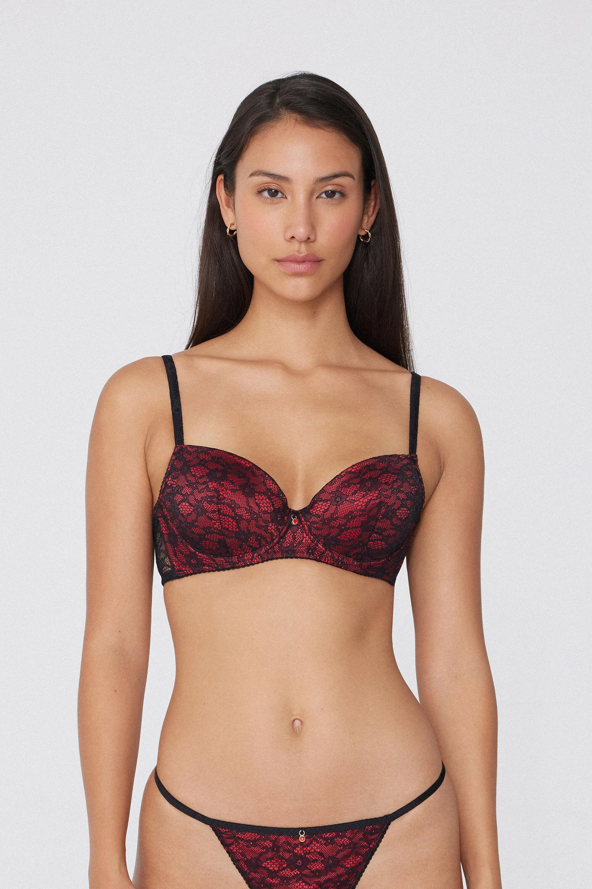 Reggiseno Balconcino Leggermente Imbottito Wien Rouge Fusion