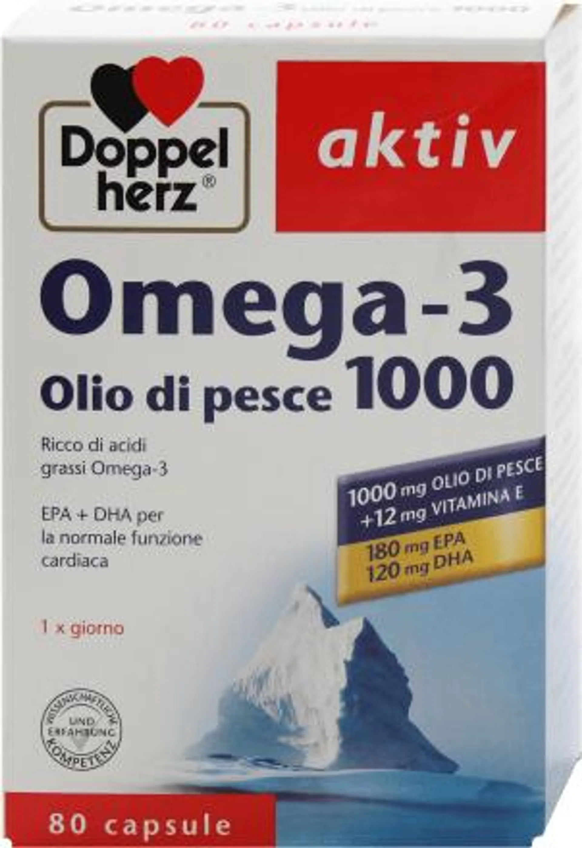 Omega-3 olio di pesce 1000 aktiv, 80 pz