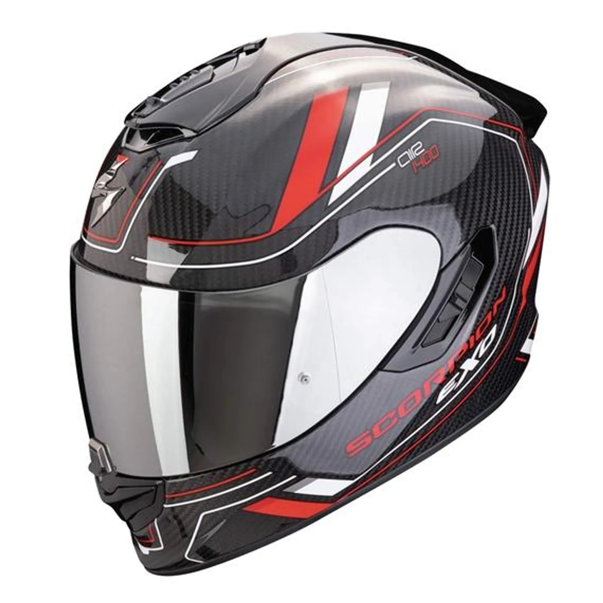 Casco integrale EXO-1400 EVO II CARBON AIR Mirage Nero/Rosso/Bianco