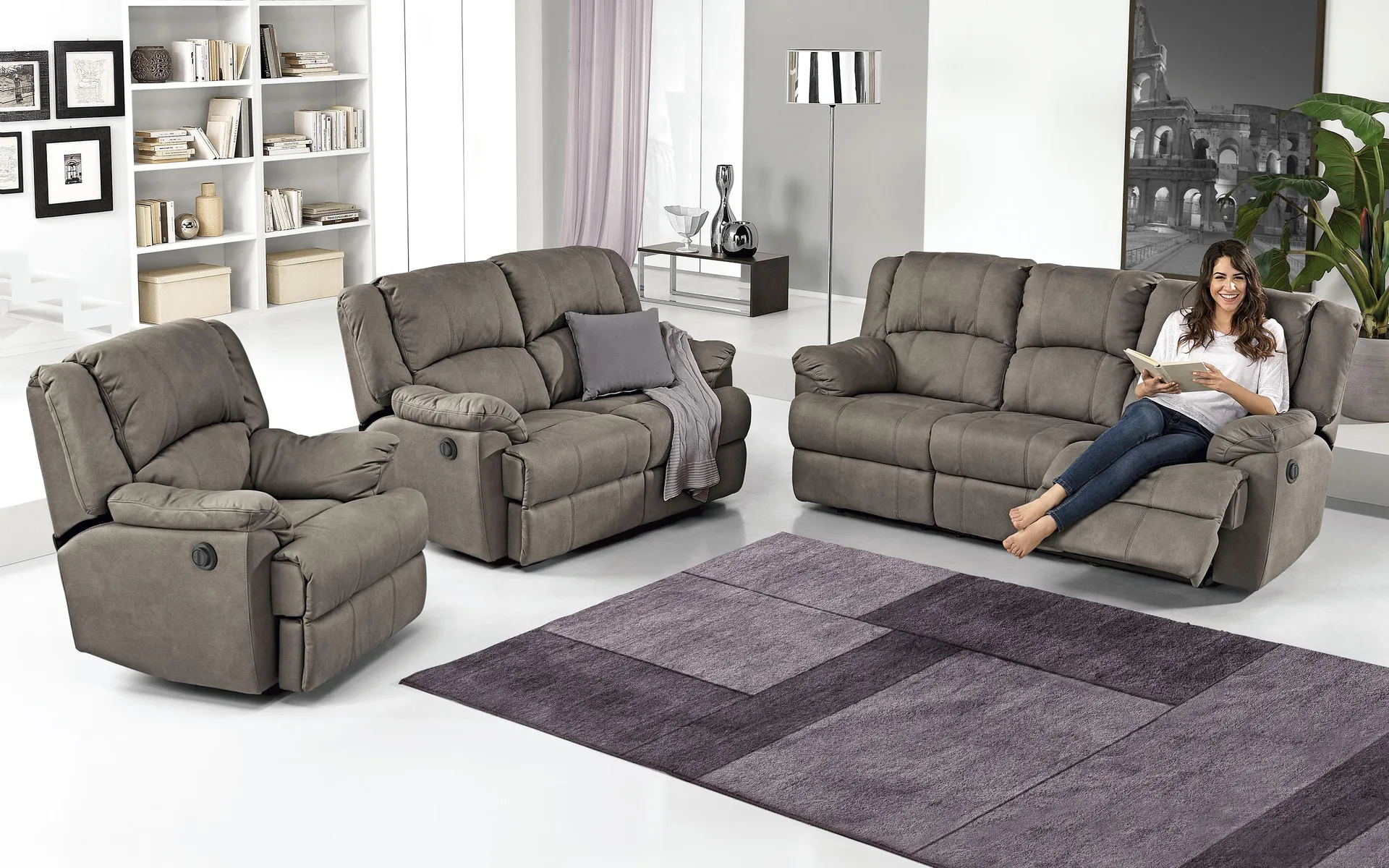 Divano 2 posti - recliner elettrico