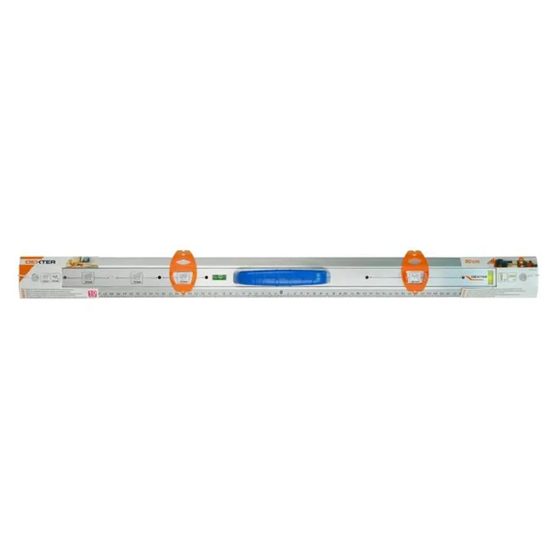 Livella a bolla piatto DEXTER 80 cm 2 fiale