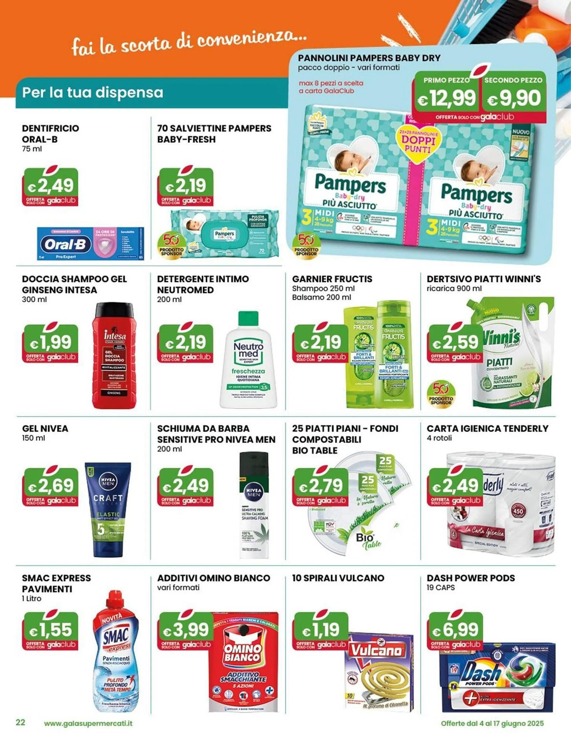 Volantino Gala Supermercati da 4 giugno a 17 giugno di 2025 - Pagina del volantino 22