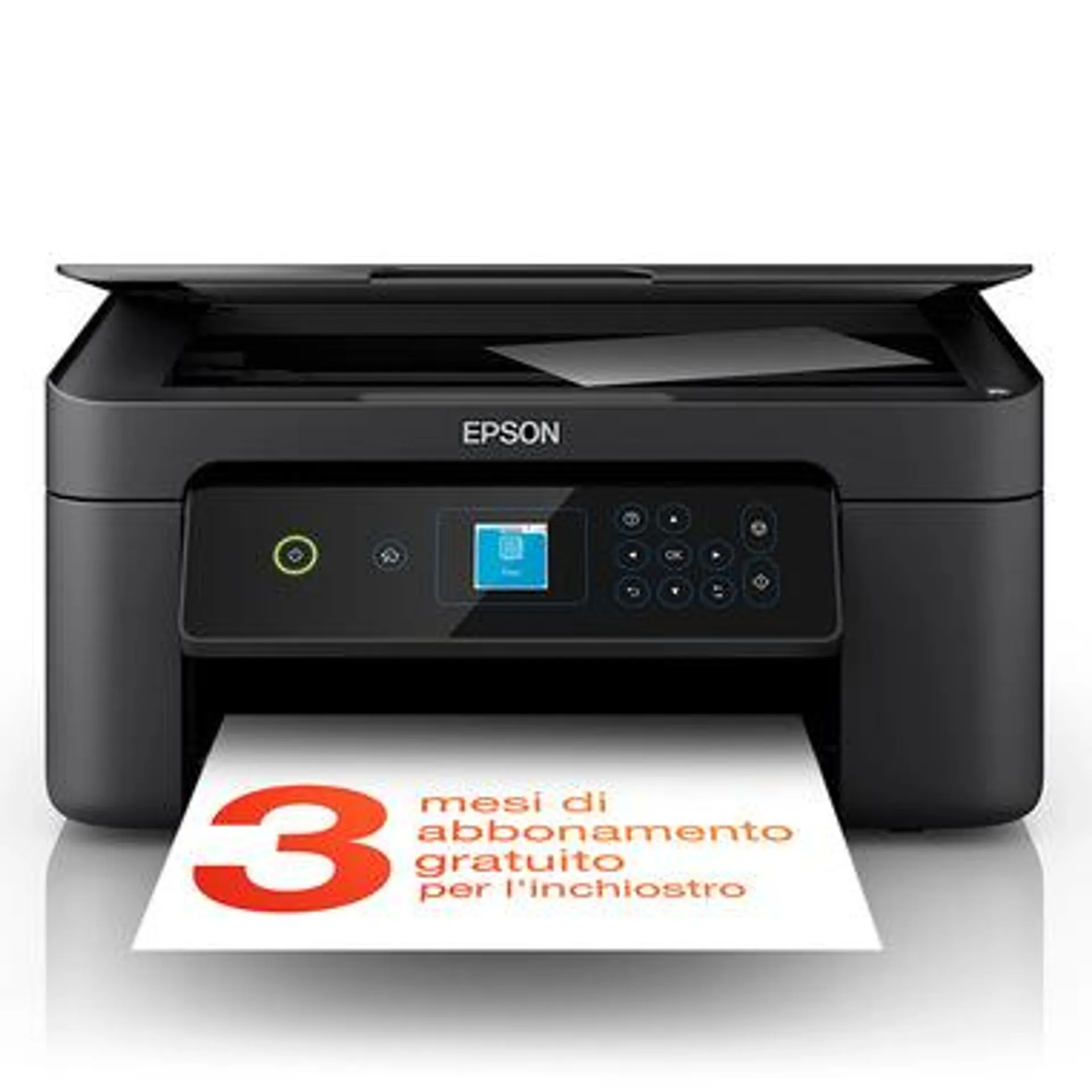 Epson Expression Home XP-3205 stampante multifunzione A4 getto d'inchiostro, stampa, copia, scansione, Display LCD 3.7cm, WiFi Direct, Stampa mobile, 3 mesi di inchiostro incluso con ReadyPrint