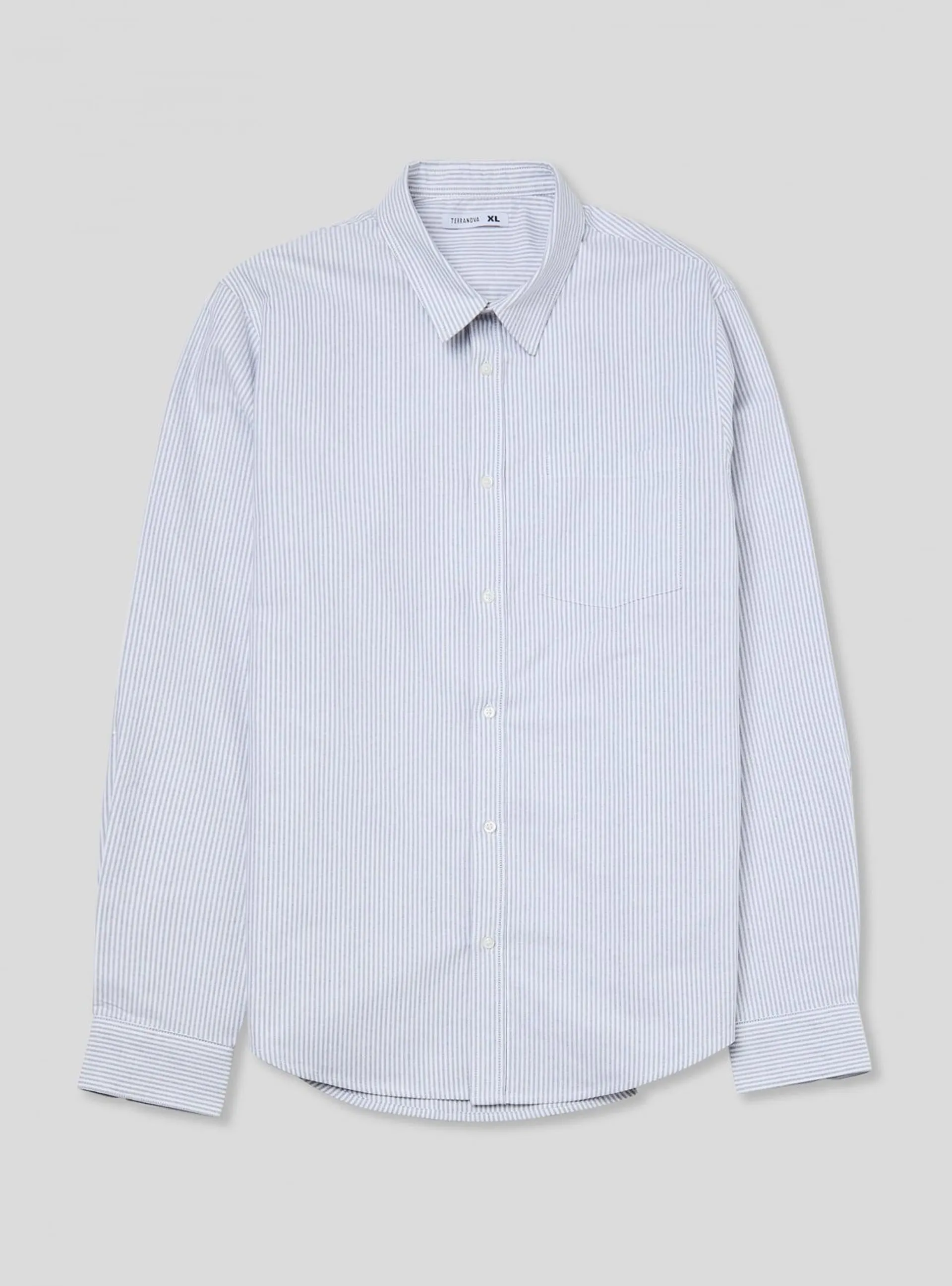 Camicia oxford a righe Var grigio topo