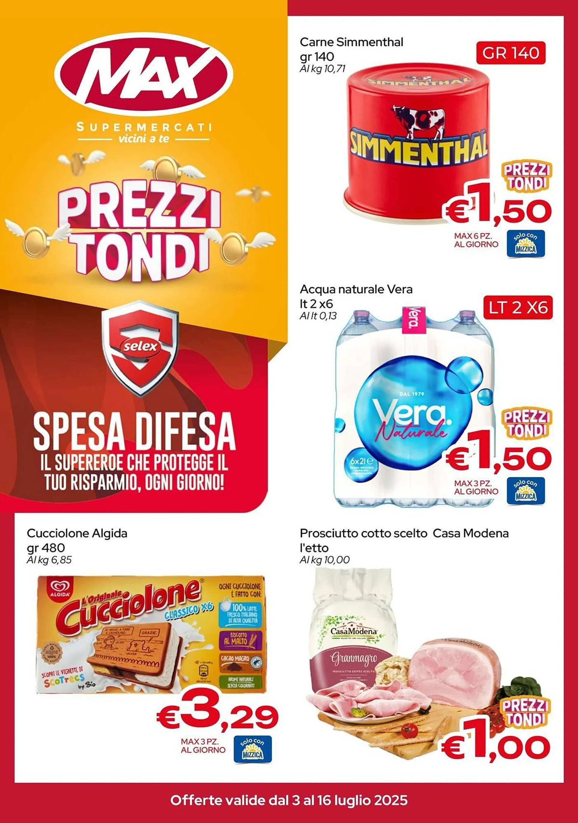 Volantino MAX Supermercati da 3 luglio a 16 luglio di 2025 - Pagina del volantino 1