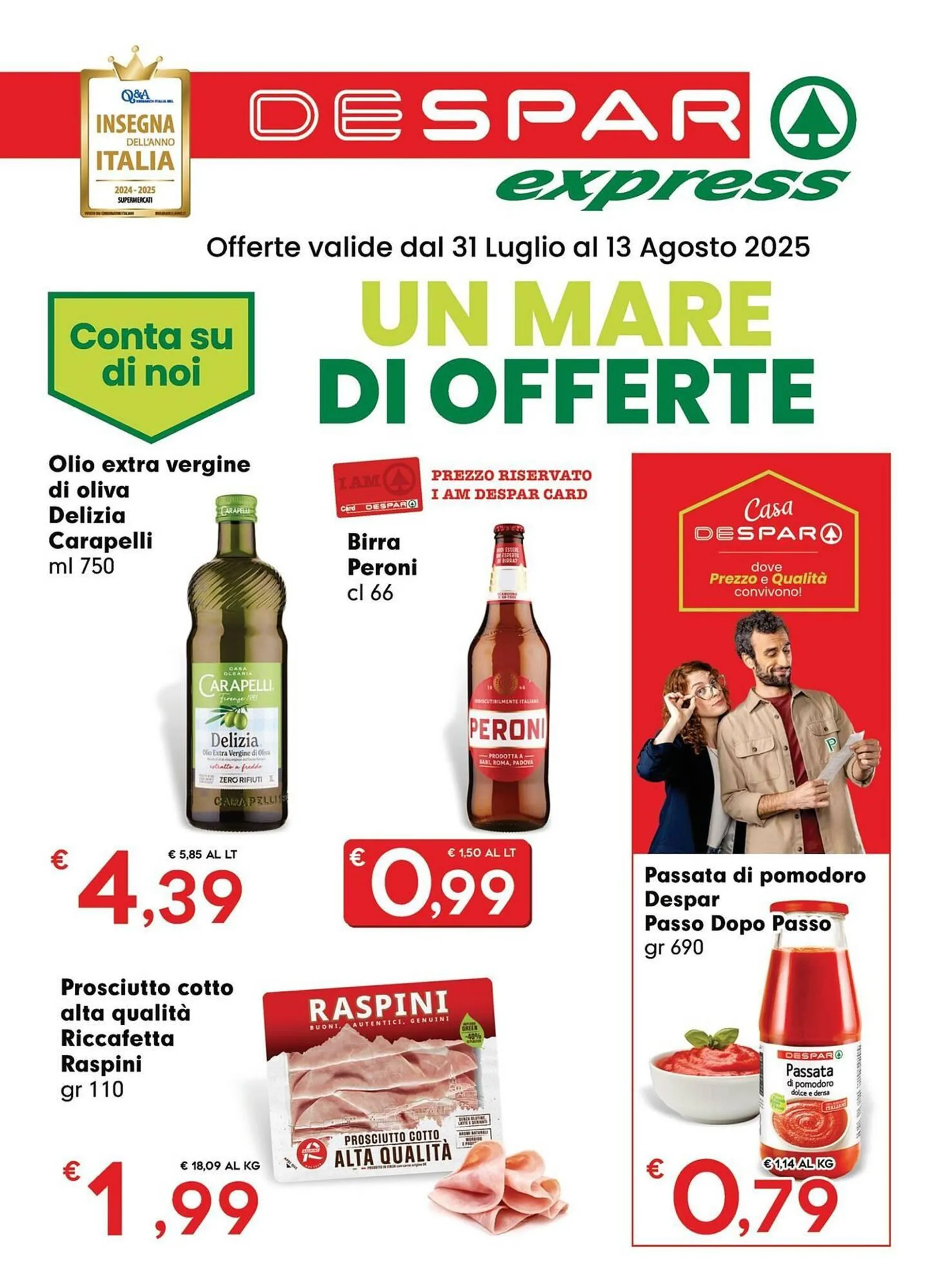 Volantino DeSpar Express da 31 luglio a 13 agosto di 2025 - Pagina del volantino 1